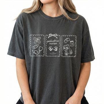 Pediatric Nurse Graphic Shirt – Cute PICU Bear Crewneck – Nurse Gift