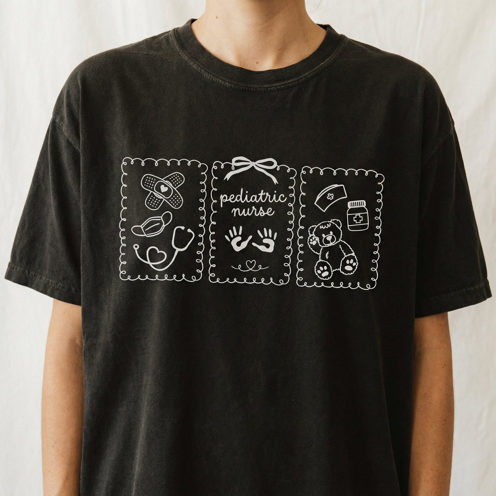 Pediatric Nurse Graphic Shirt – Cute PICU Bear Crewneck – Nurse Gift