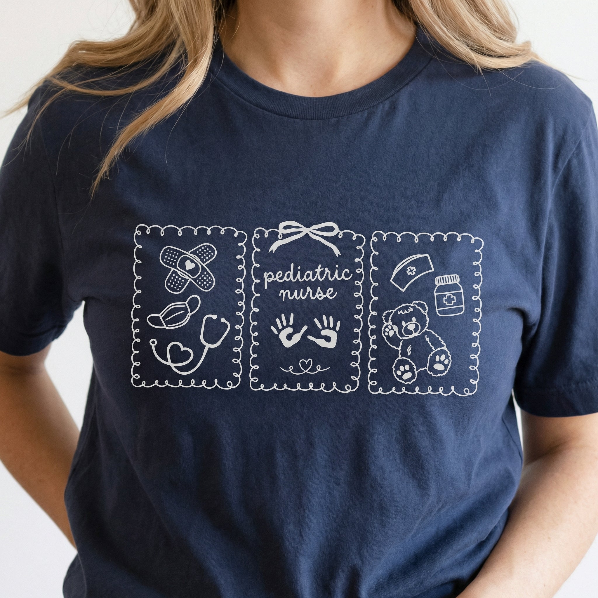 Pediatric Nurse Graphic Shirt – Cute PICU Bear Crewneck – Nurse Gift