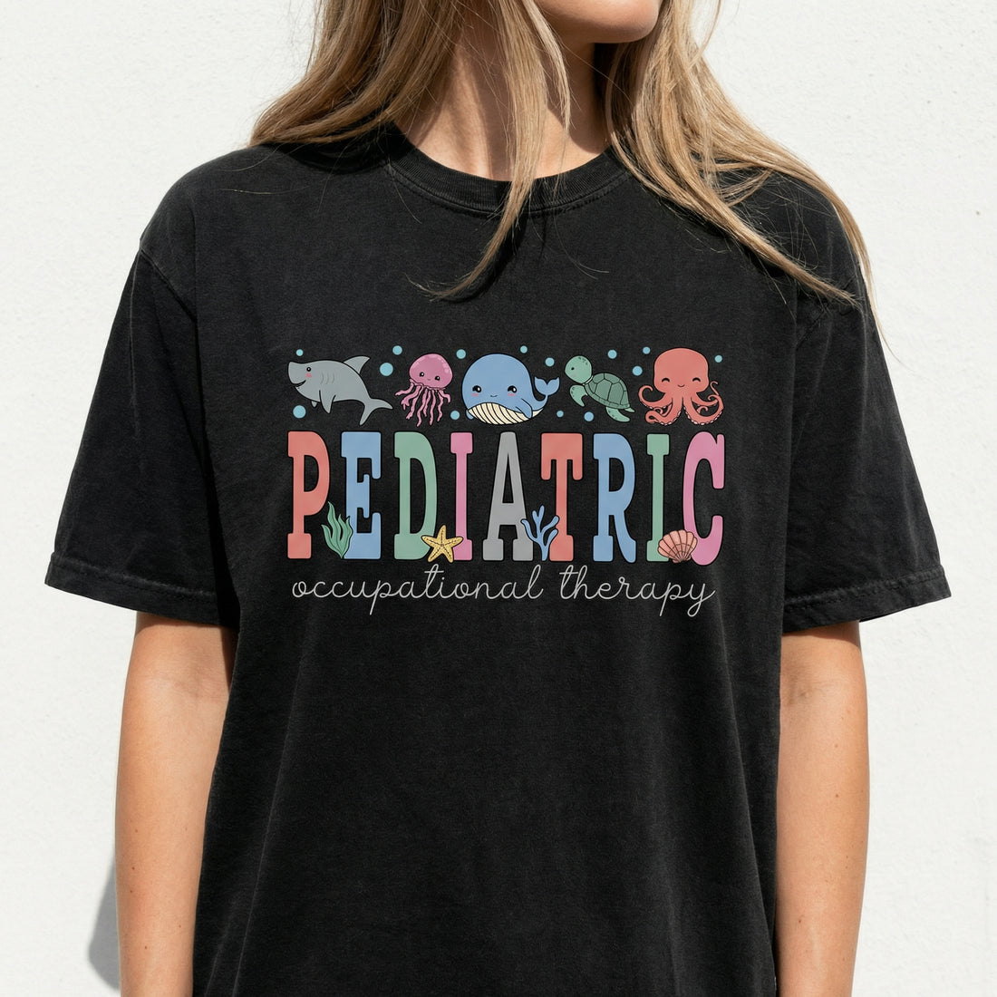 Pediatric Occupational Therapist Shirt – PEDS OT Ocean Animal Graphic Tee