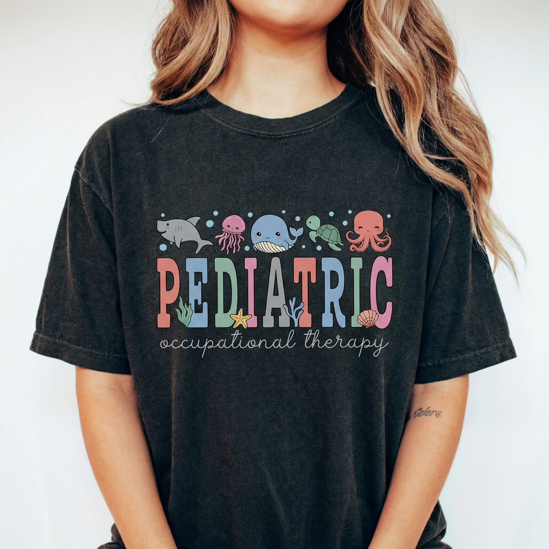 Pediatric Occupational Therapist Shirt – PEDS OT Ocean Animal Graphic Tee
