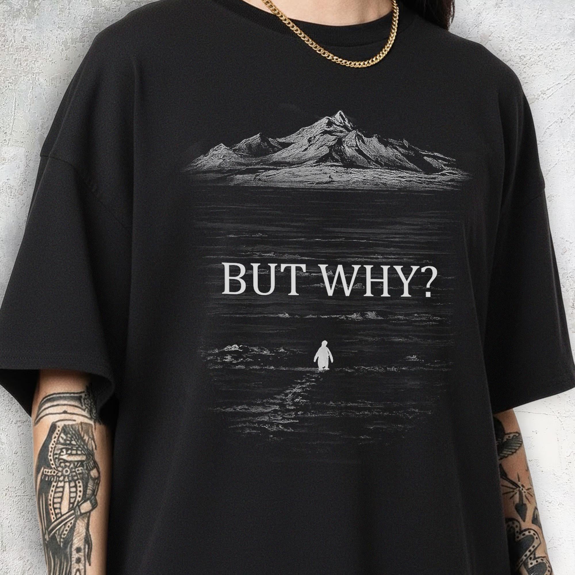 Penguin But Why Graphic T-Shirt – Viral Meme Humor Tee