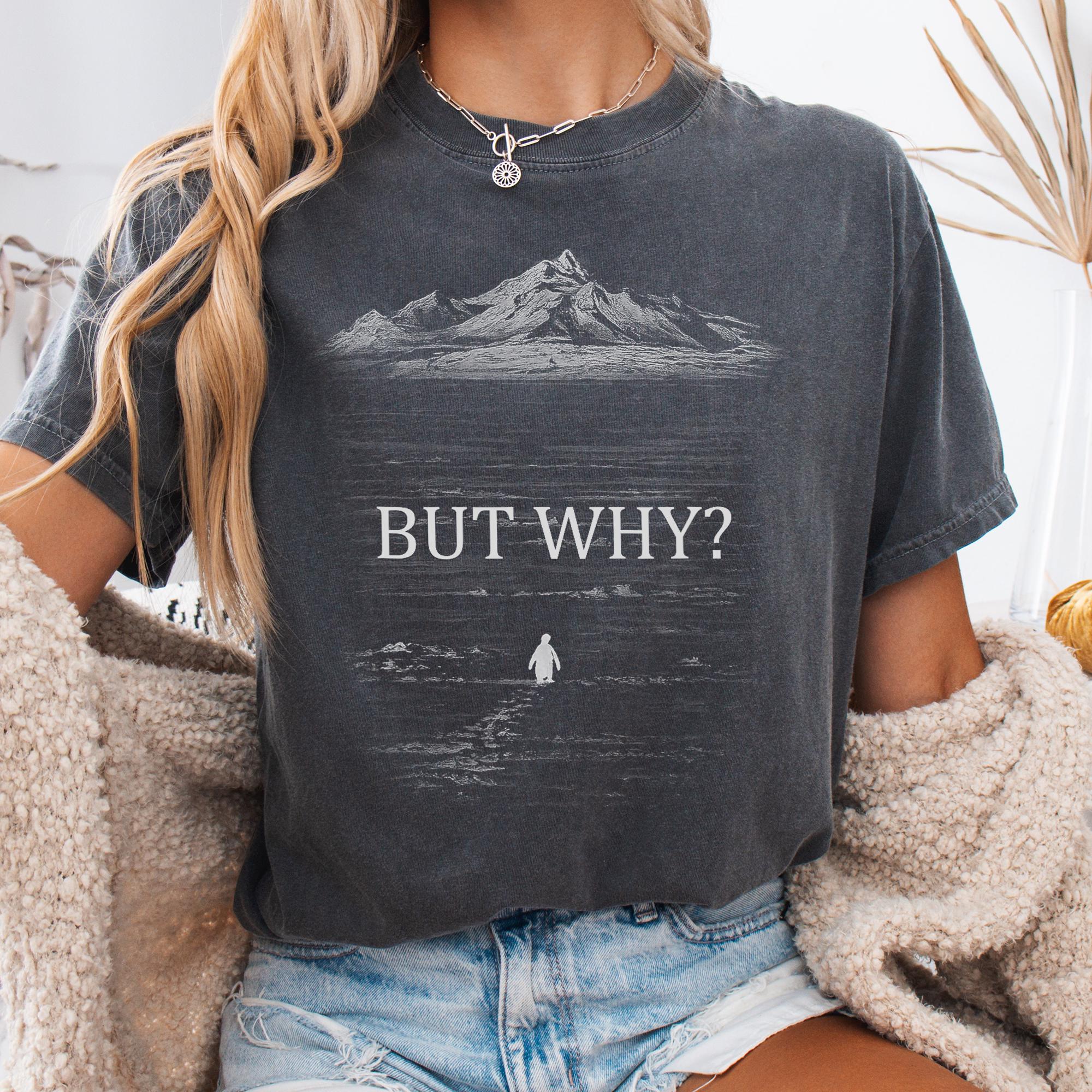 Penguin But Why Graphic T-Shirt – Viral Meme Humor Tee