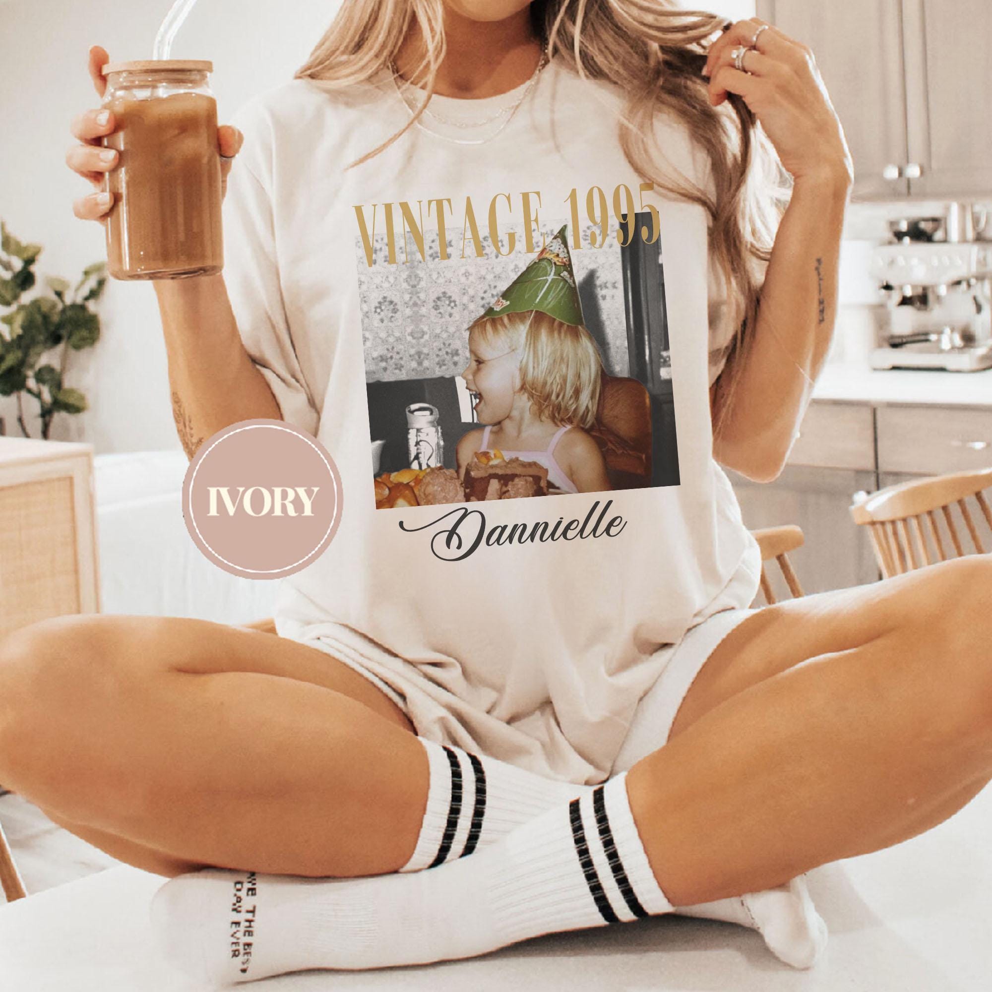 Personalized 30th Birthday Shirt, Custom Photo Vintage Tee, 30th & 40th Birthday Gift, Est. 1995 Shirt