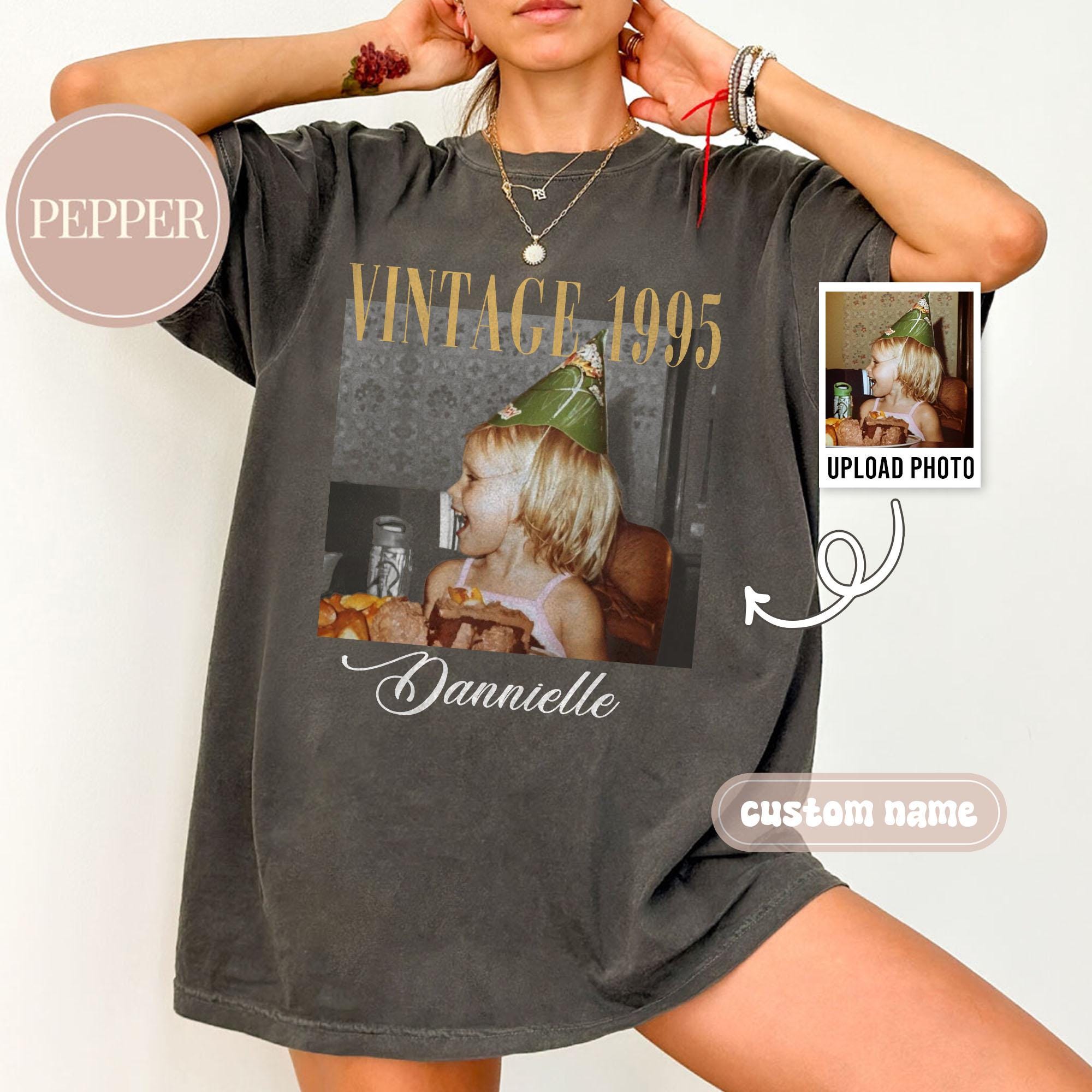 Personalized 30th Birthday Shirt, Custom Photo Vintage Tee, 30th & 40th Birthday Gift, Est. 1995 Shirt