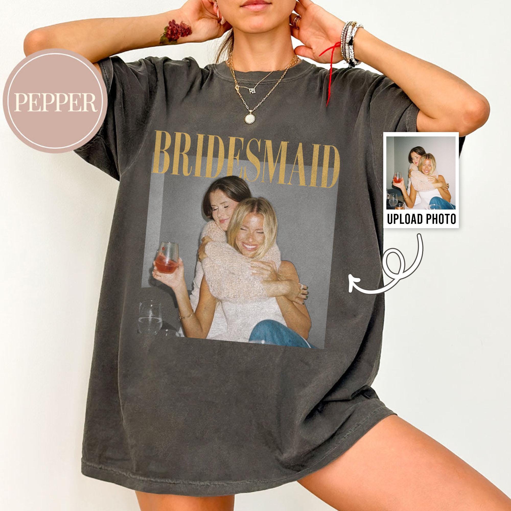 Personalized Bachelorette Shirt with Custom Photo, Bridesmaid Tee, Team Bride Outfit, Bridal Shower Gift