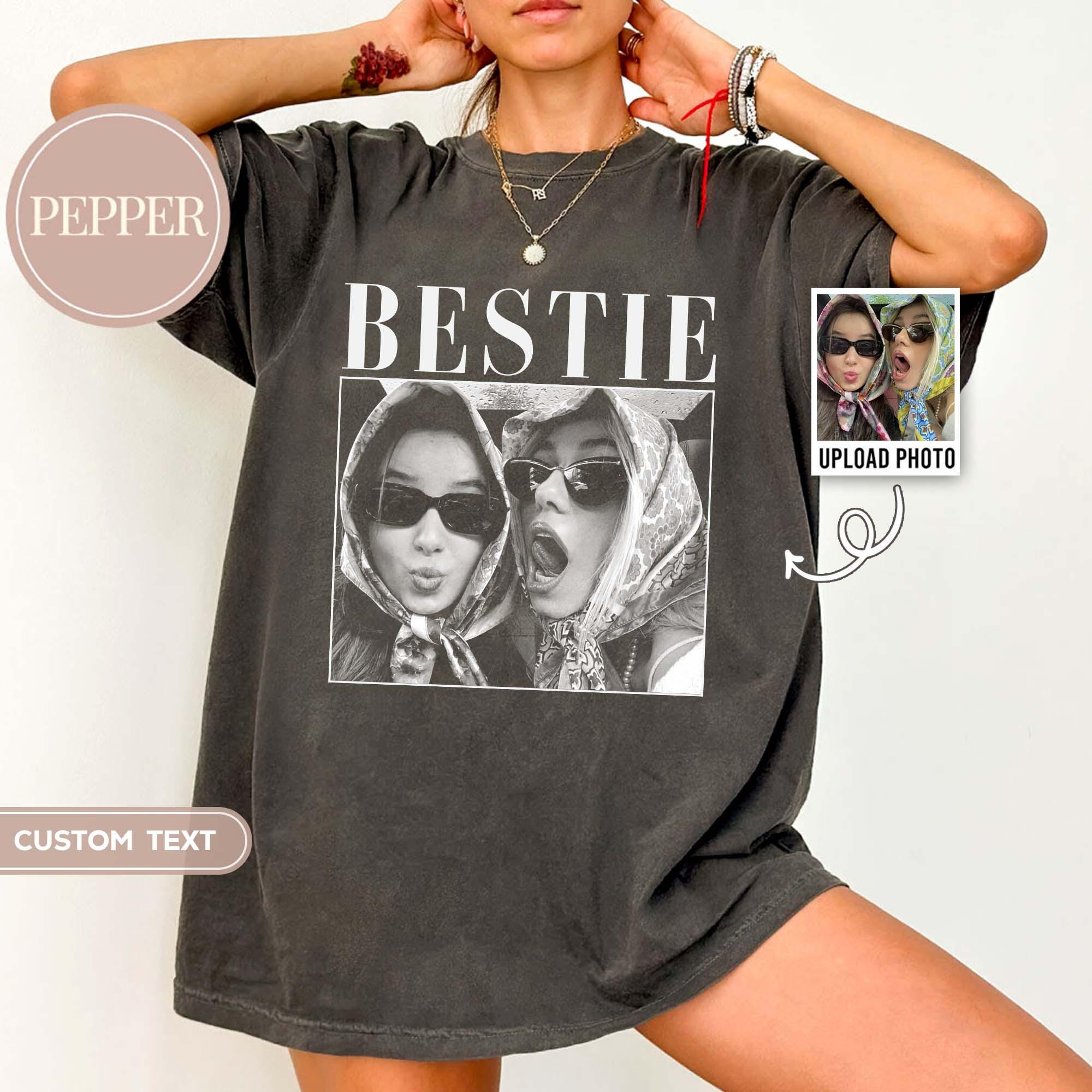 Personalized Bestie Shirt with Custom Photo, Best Friend Tee, Friendship Gift, BFF Birthday Gift Idea