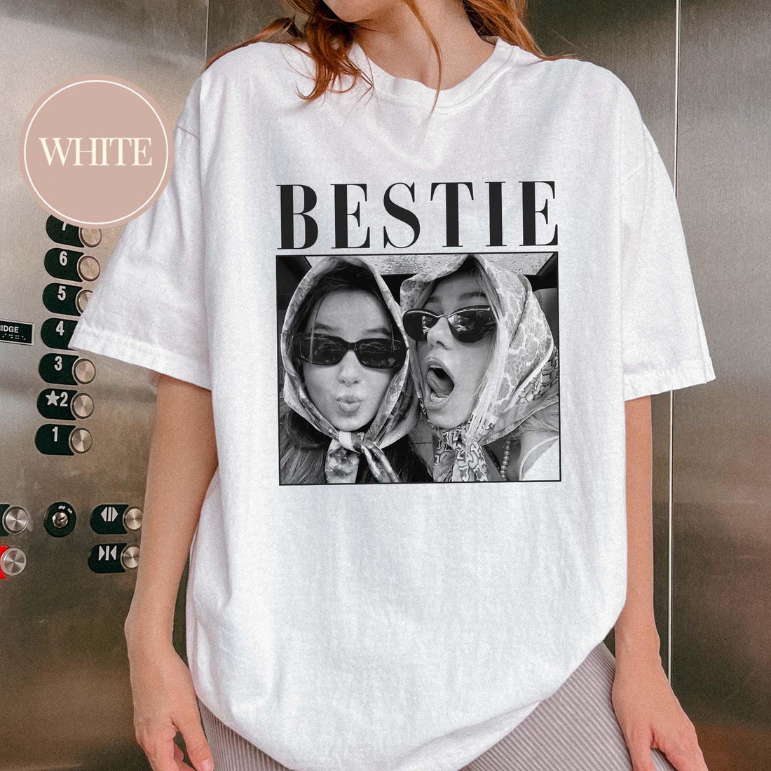 Personalized Bestie Shirt with Custom Photo, Best Friend Tee, Friendship Gift, BFF Birthday Gift Idea