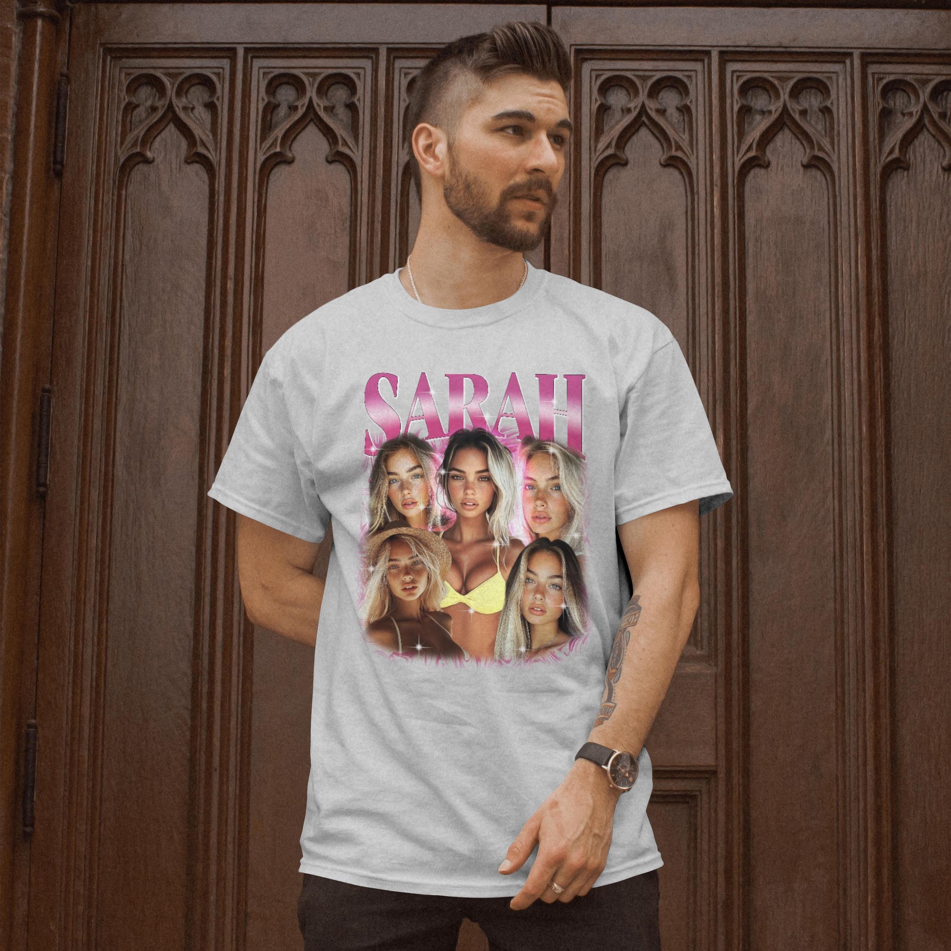 Custom Bootleg Rap Shirt – Personalized Retro 90s Graphic Tee