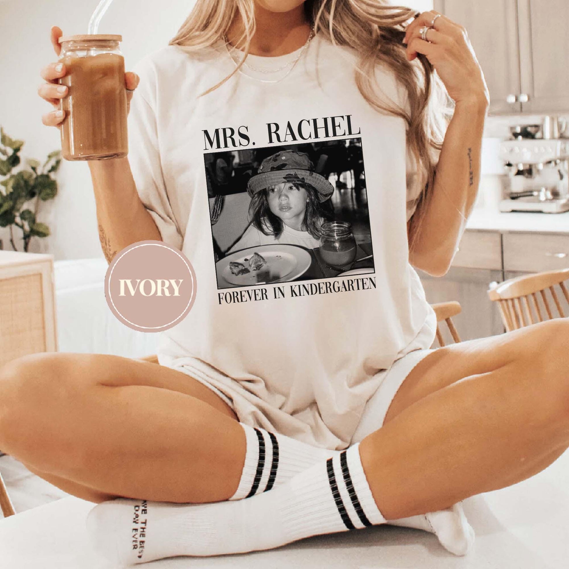 Personalized Forever in Kindergarten Shirt, Custom Kindergarten Teacher Tee, K Teacher Gift