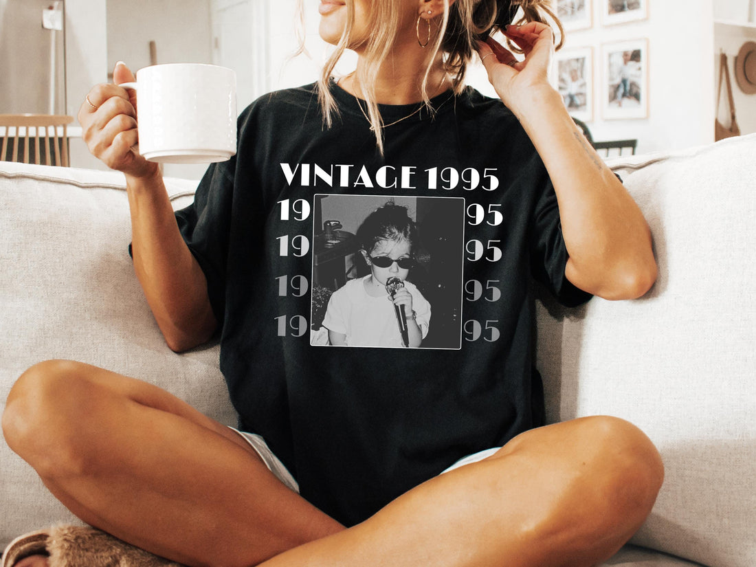 Personalized 30th Birthday Photo Shirt, Custom Vintage 1995 Tee, 30th & 40th Birthday Gift, Custom Face Shirt