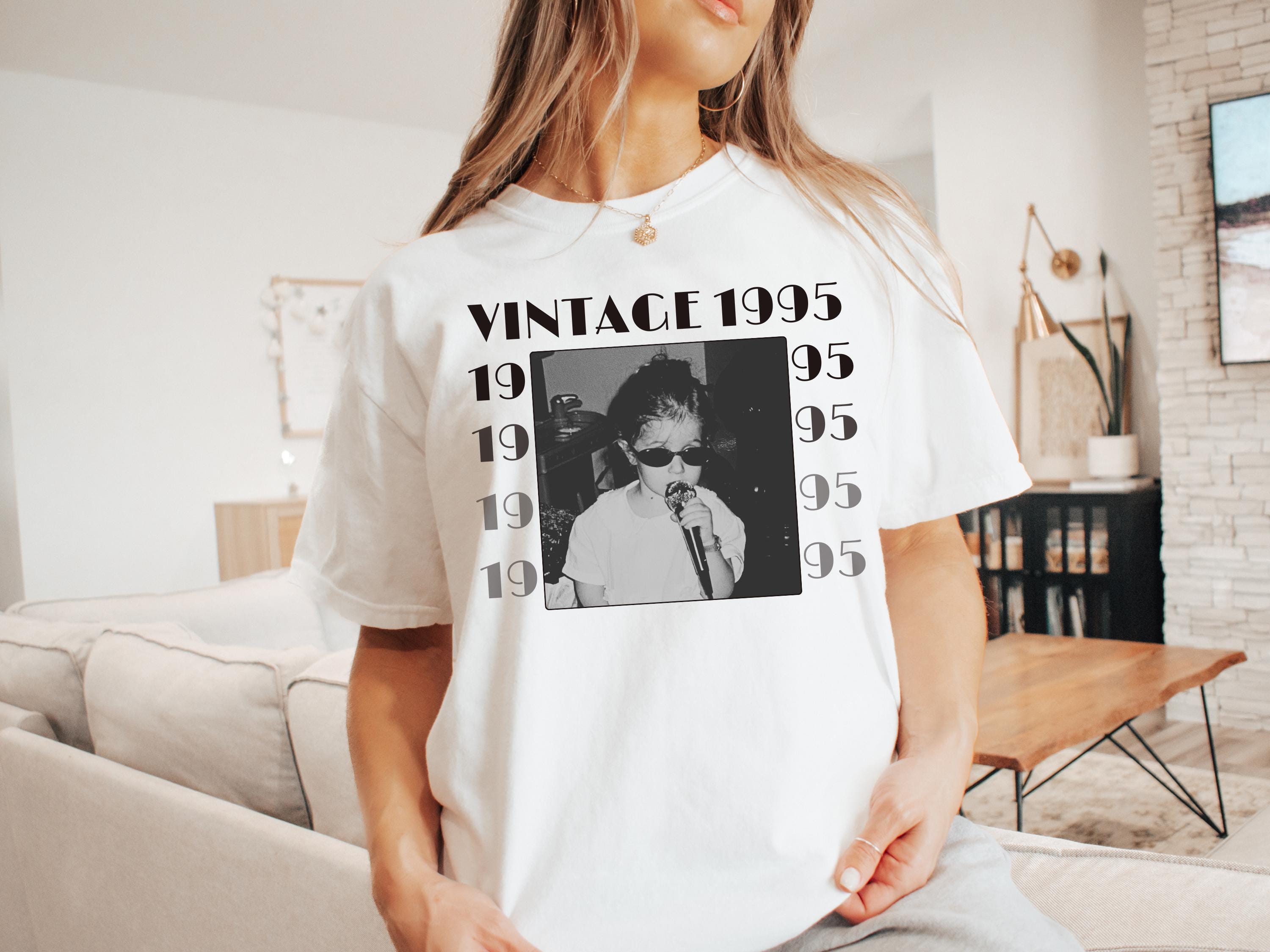 Personalized 30th Birthday Photo Shirt, Custom Vintage 1995 Tee, 30th & 40th Birthday Gift, Custom Face Shirt