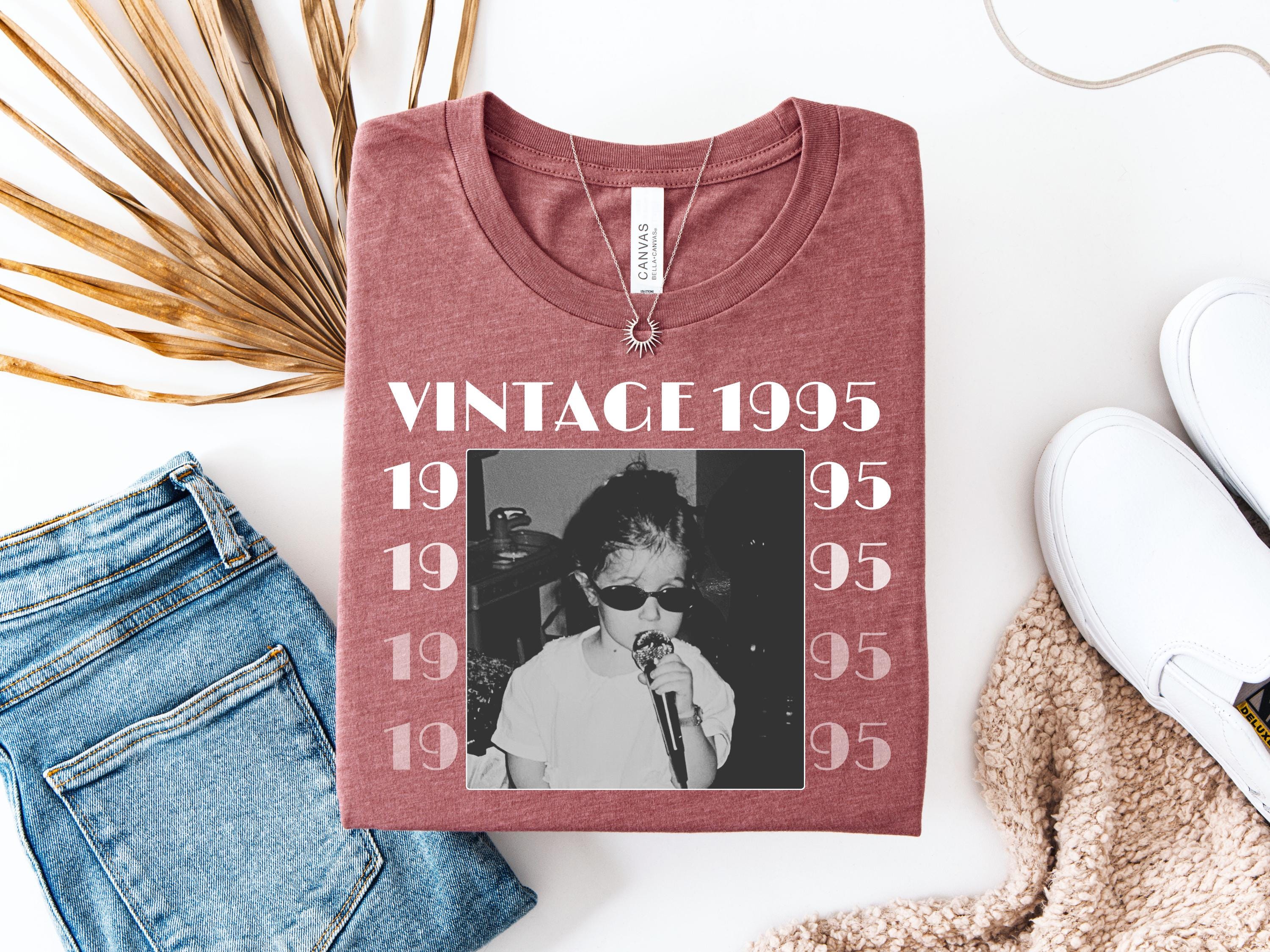Personalized 30th Birthday Photo Shirt, Custom Vintage 1995 Tee, 30th & 40th Birthday Gift, Custom Face Shirt