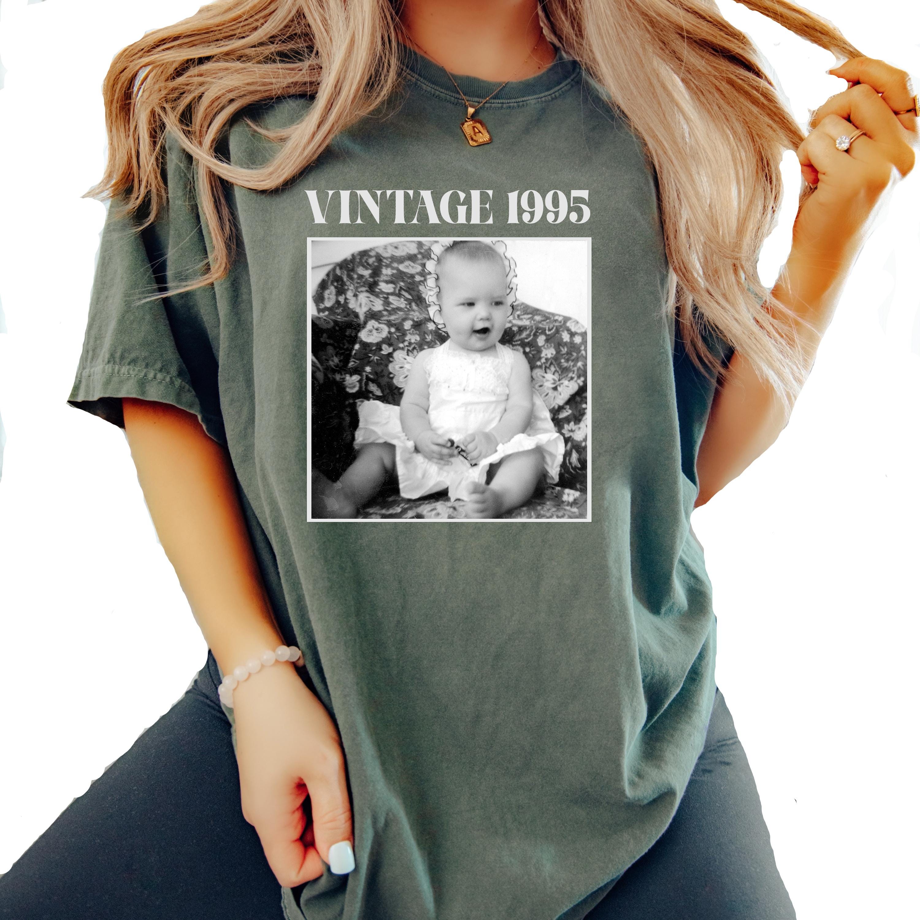 Personalized Photo Birthday Shirt, Vintage Black & White Picture Tee, Milestone 30th or 40th Gift