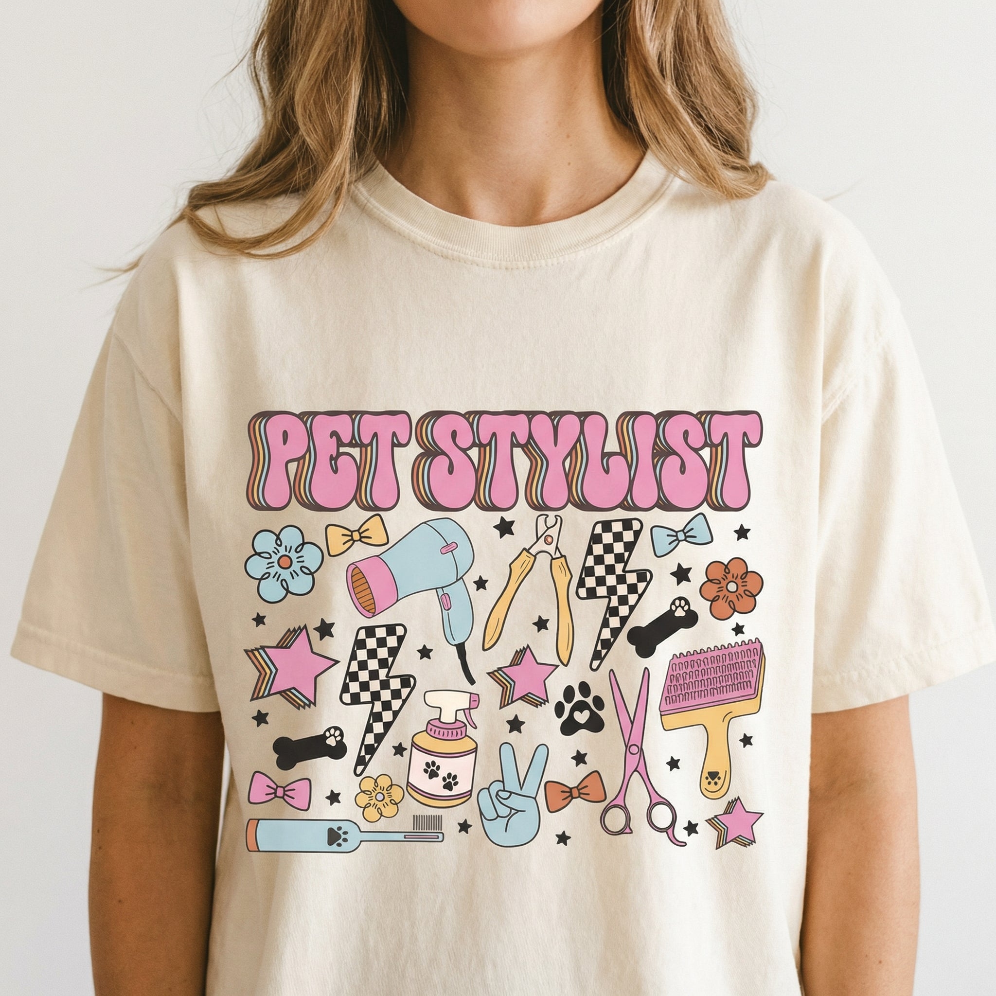 Pet Groomer Shirt – Retro Pet Stylist Graphic Tee