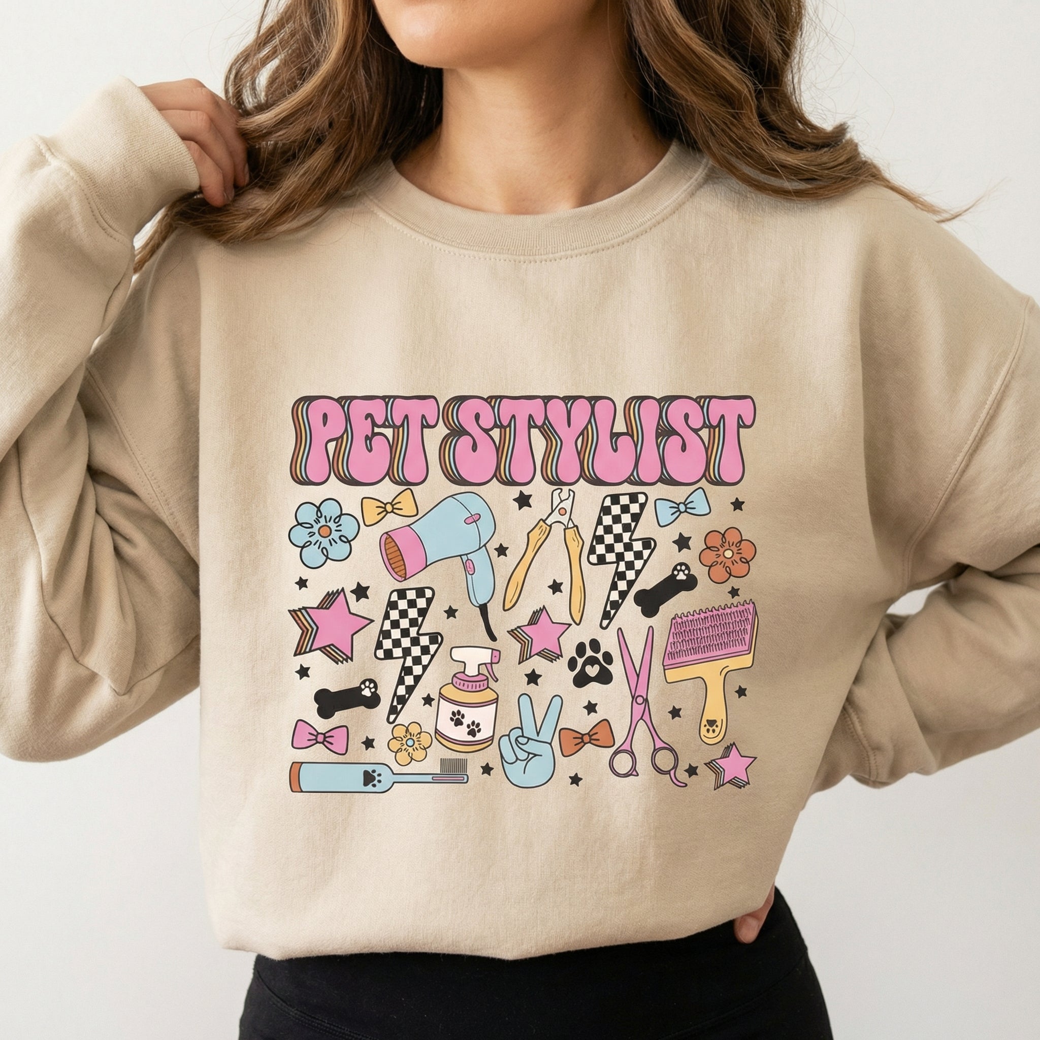 Pet Groomer Shirt – Retro Pet Stylist Graphic Tee