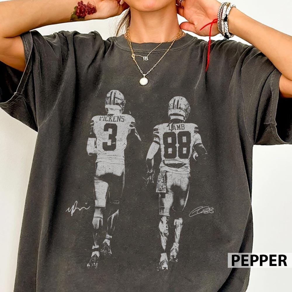 Vintage Football Graphic T-Shirt – Pickens & CeeDee Inspired Retro Fan Tee Unisex