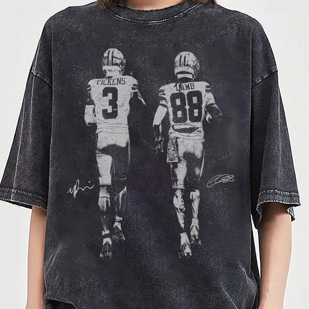 Vintage Football Graphic T-Shirt – Pickens & CeeDee Inspired Retro Fan Tee Unisex