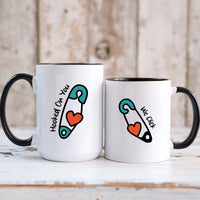 Pinned Heart Matching Mugs For Couples