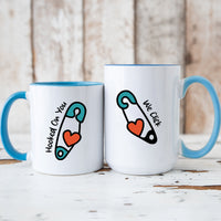 Pinned Heart Matching Mugs For Couples