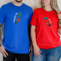 Pinned Heart Matching T-Shirts For Couples