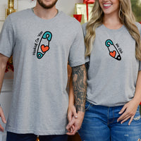 Pinned Heart Matching T-Shirts For Couples