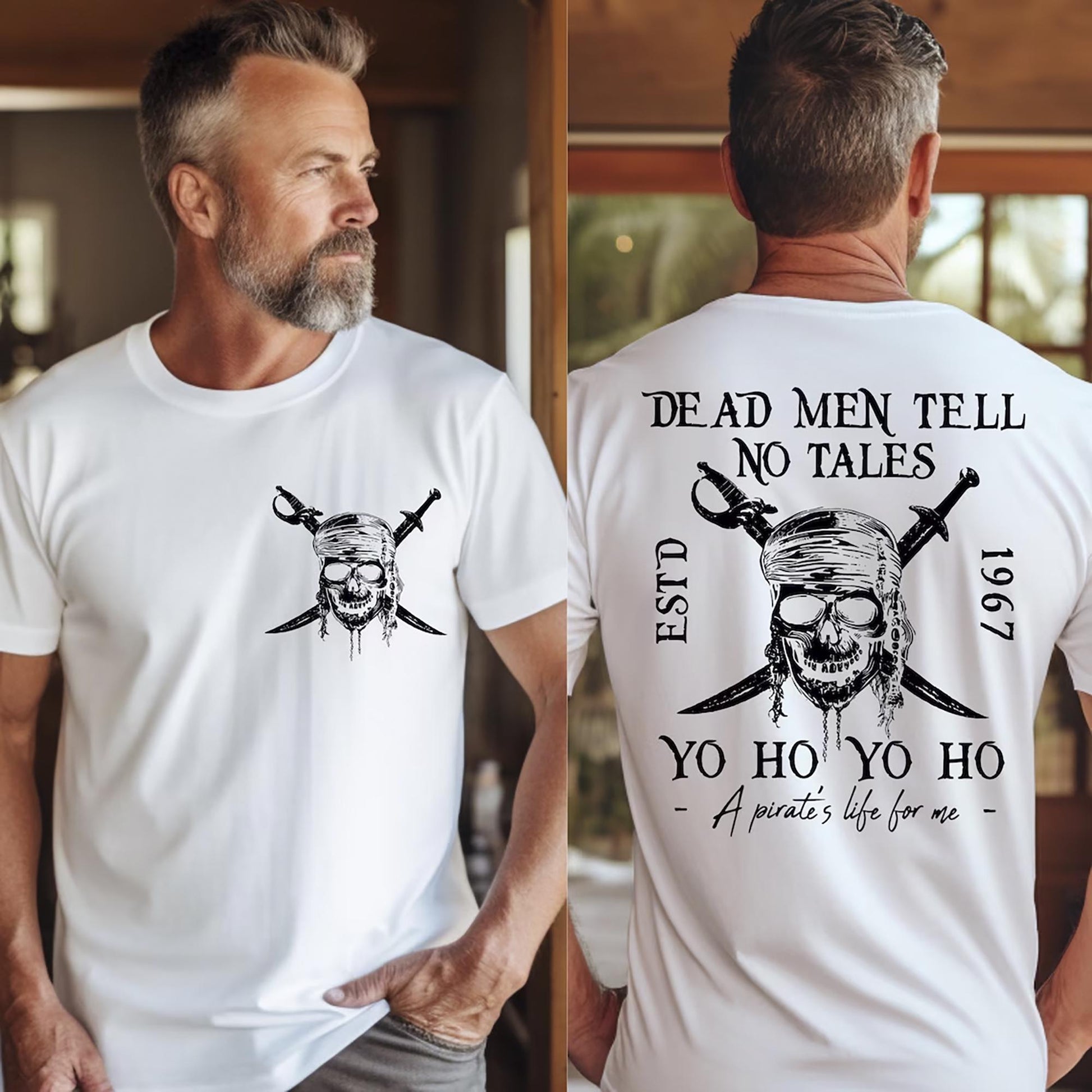 Pirates of the Caribbean Inspired Shirt – Dead Men Tell No Tales Tee, Vintage Retro Pirate Graphic