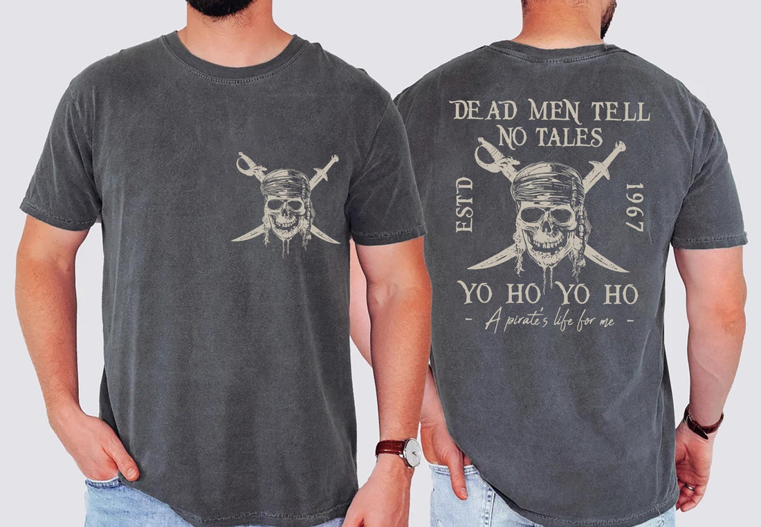 Pirates of the Caribbean Inspired Shirt – Dead Men Tell No Tales Tee, Vintage Retro Pirate Graphic