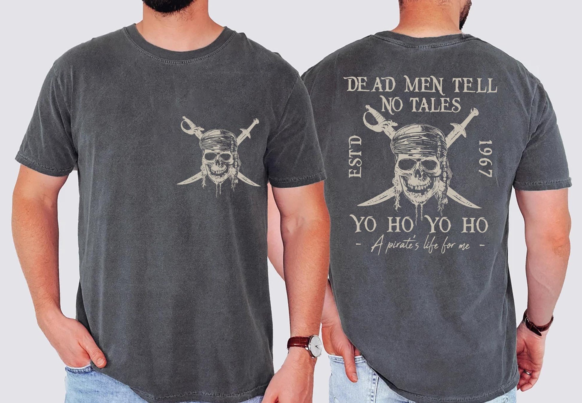 Pirates of the Caribbean Inspired Shirt – Dead Men Tell No Tales Tee, Vintage Retro Pirate Graphic