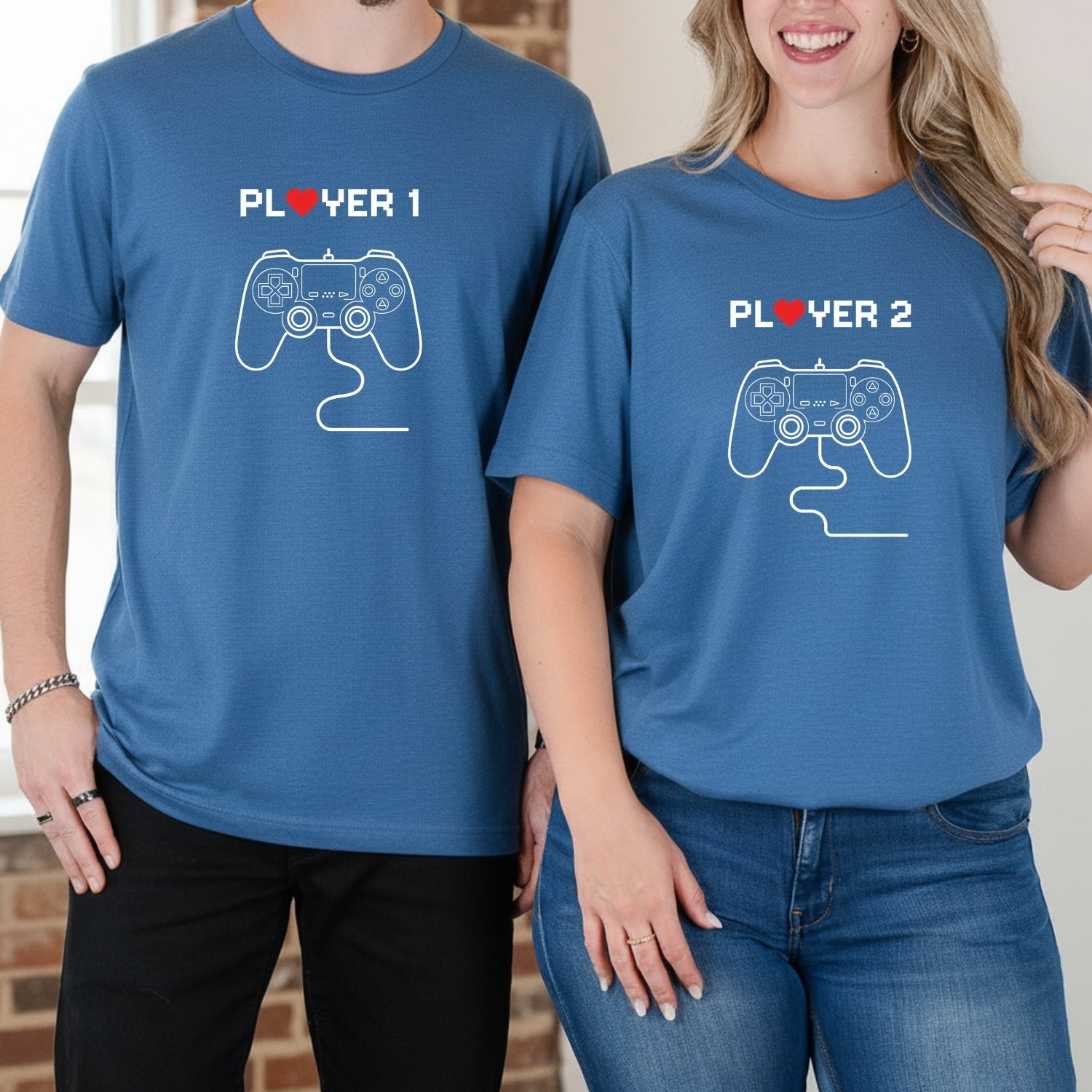 Player 1 Player 2 Funny Matching T-Shirts For Couples