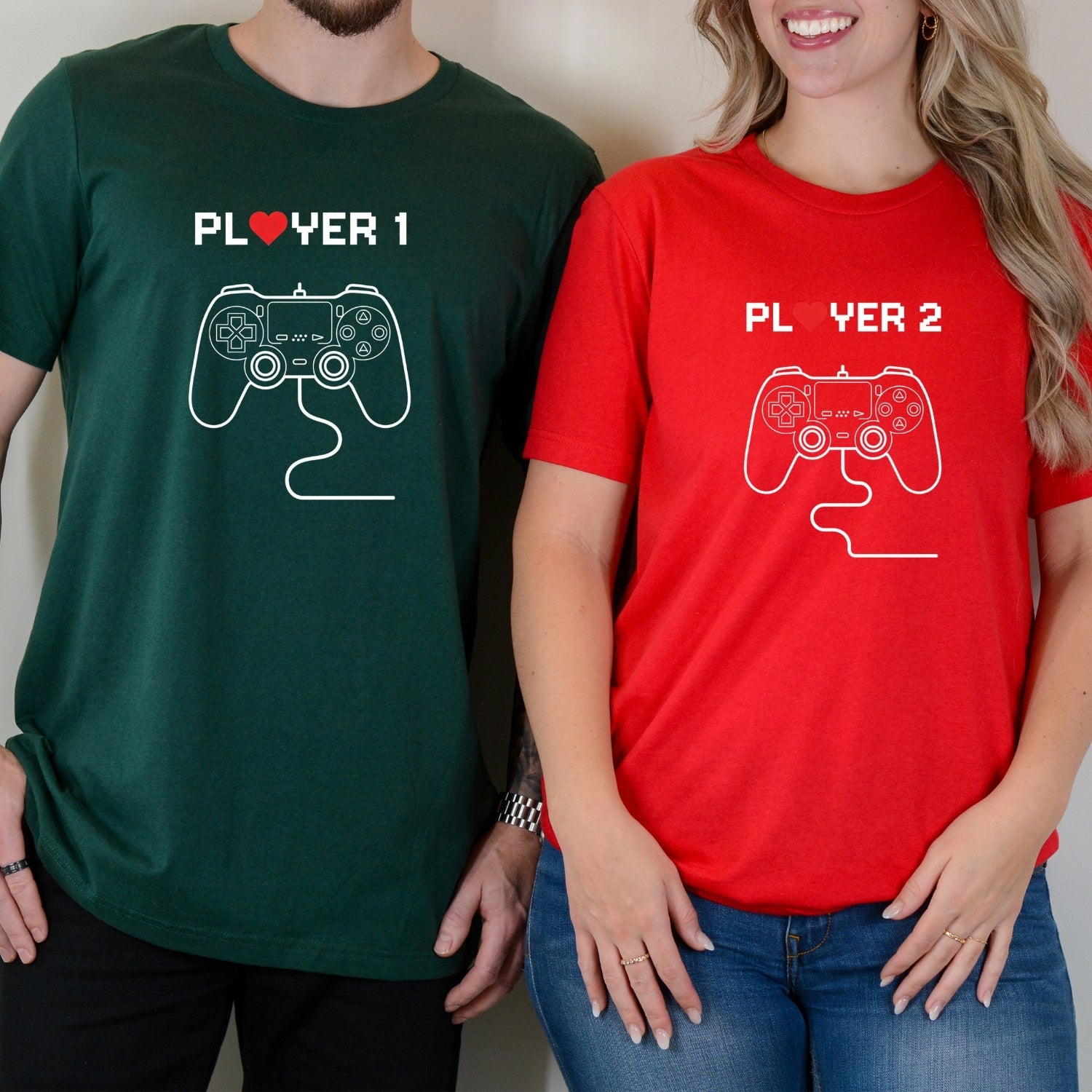 Player 1 Player 2 Funny Matching T-Shirts For Couples