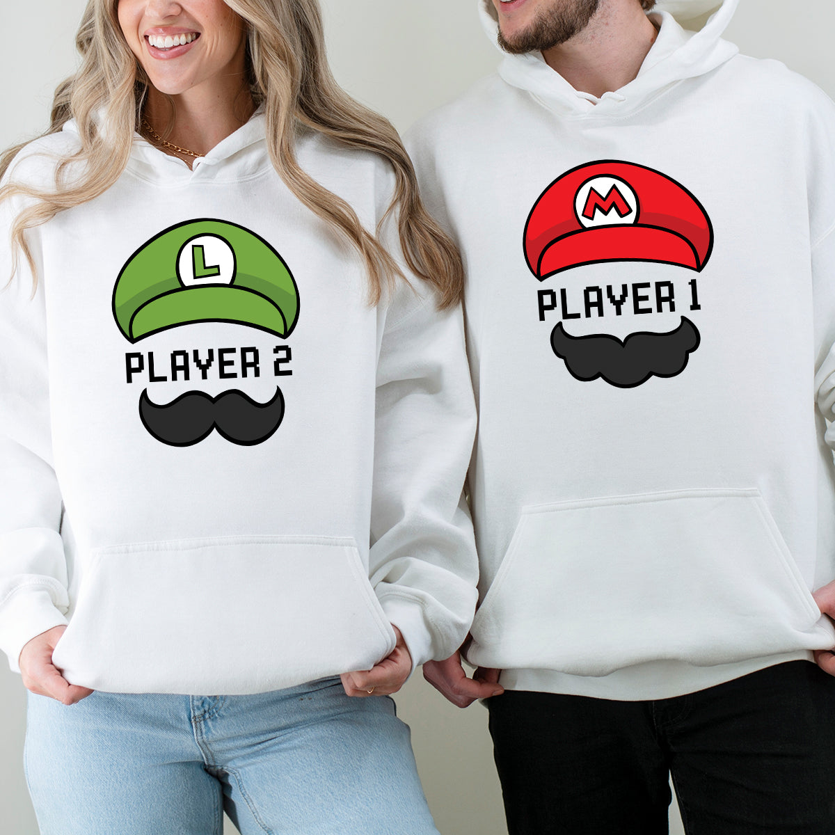 Player 1 Player 2 Matching Hoodies For Couples