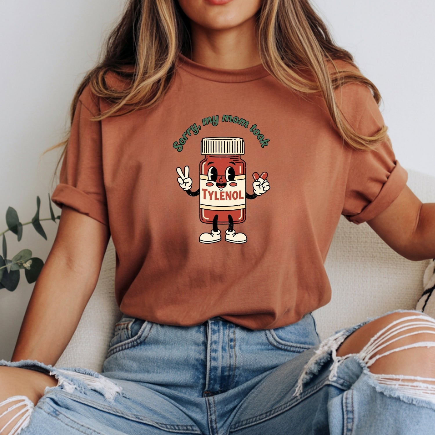 Please Be Patient My Mom Took Pain Relievers T-Shirt – Dark Humor Meme Tee