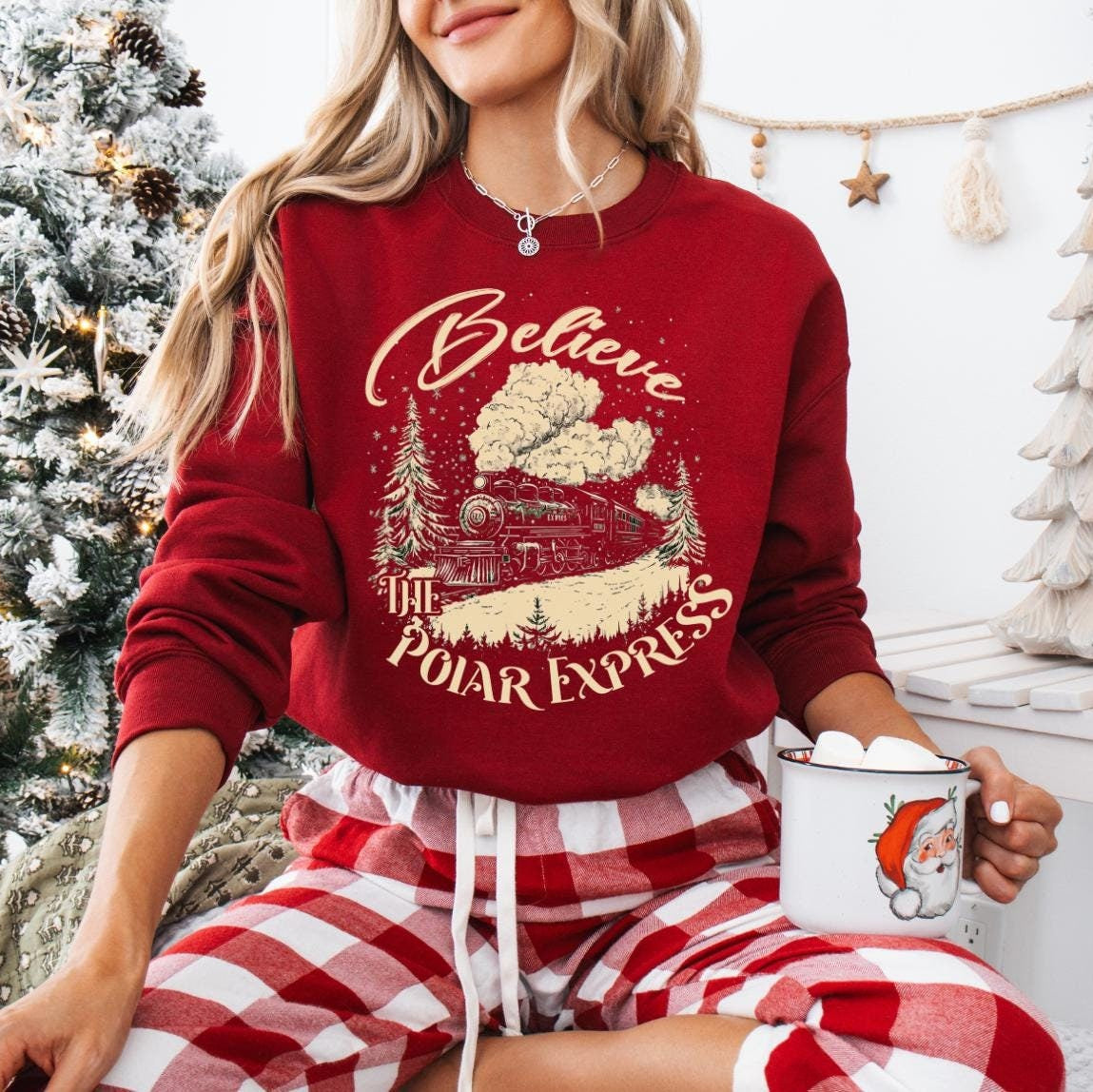 Polar Express Believe Sweater – All Aboard Polar Express Sweatshirt – Christmas Family Trip Hoodie – Polar Express Trip Shirt