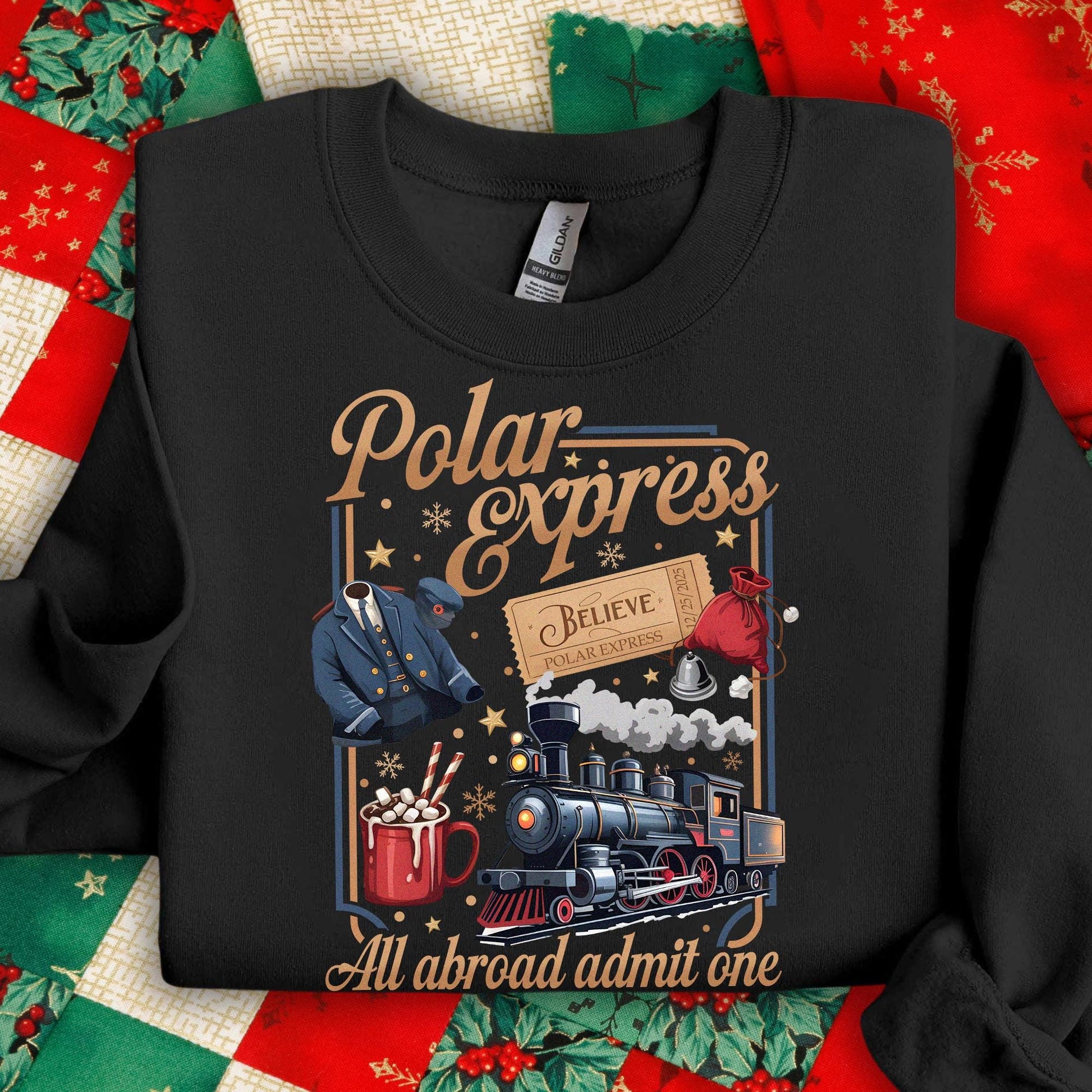 Polar Express Inspired Shirt – Christmas Believe Sweater, All Aboard Holiday T-Shirt, Merry Christmas Hoodie Gift 2025