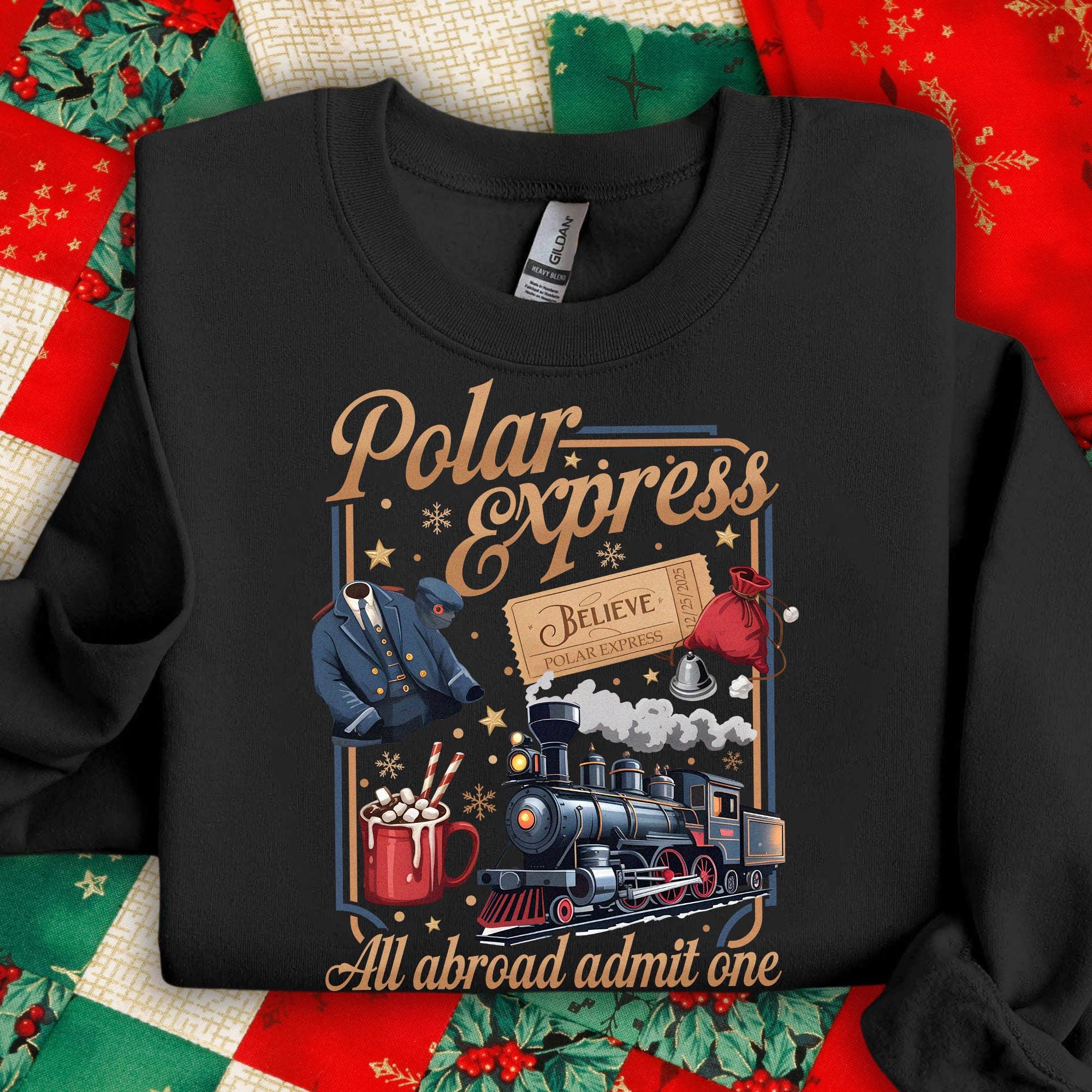 Polar Express Inspired Shirt – Christmas Believe Sweater, All Aboard Holiday T-Shirt, Merry Christmas Hoodie Gift 2025
