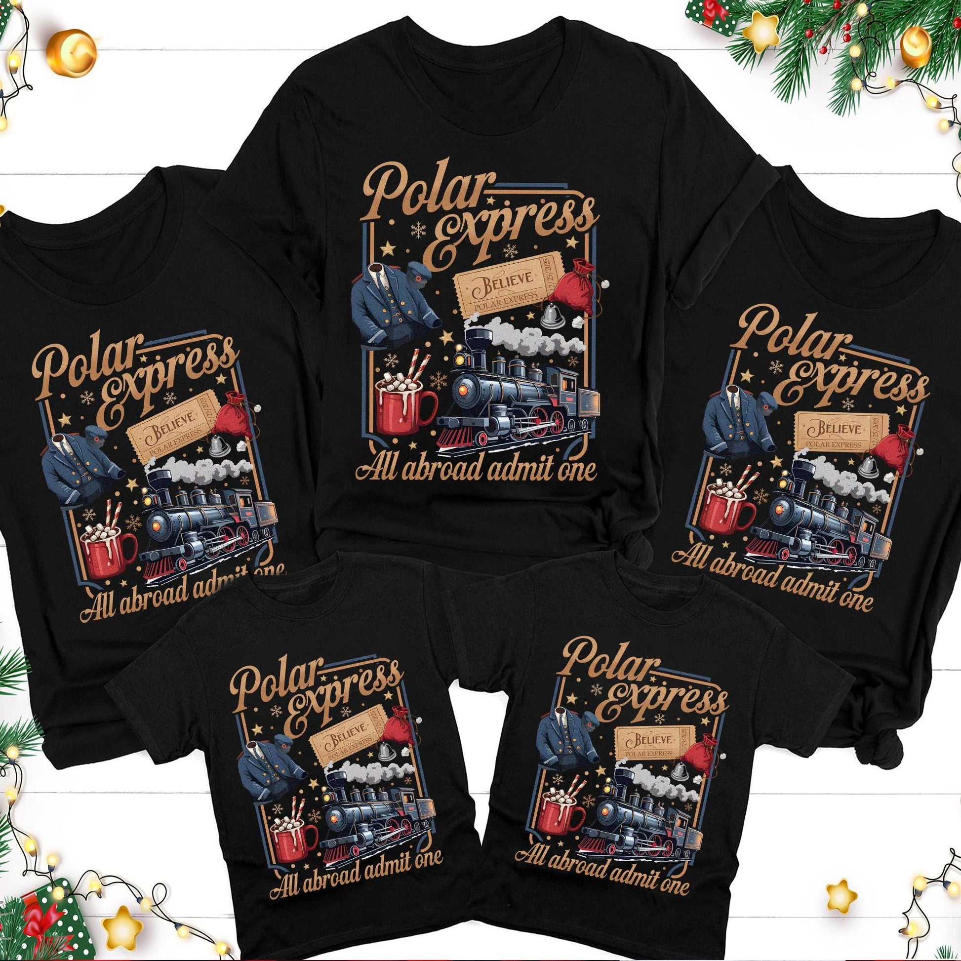 Polar Express Inspired Shirt – Christmas Believe Sweater, All Aboard Holiday T-Shirt, Merry Christmas Hoodie Gift 2025