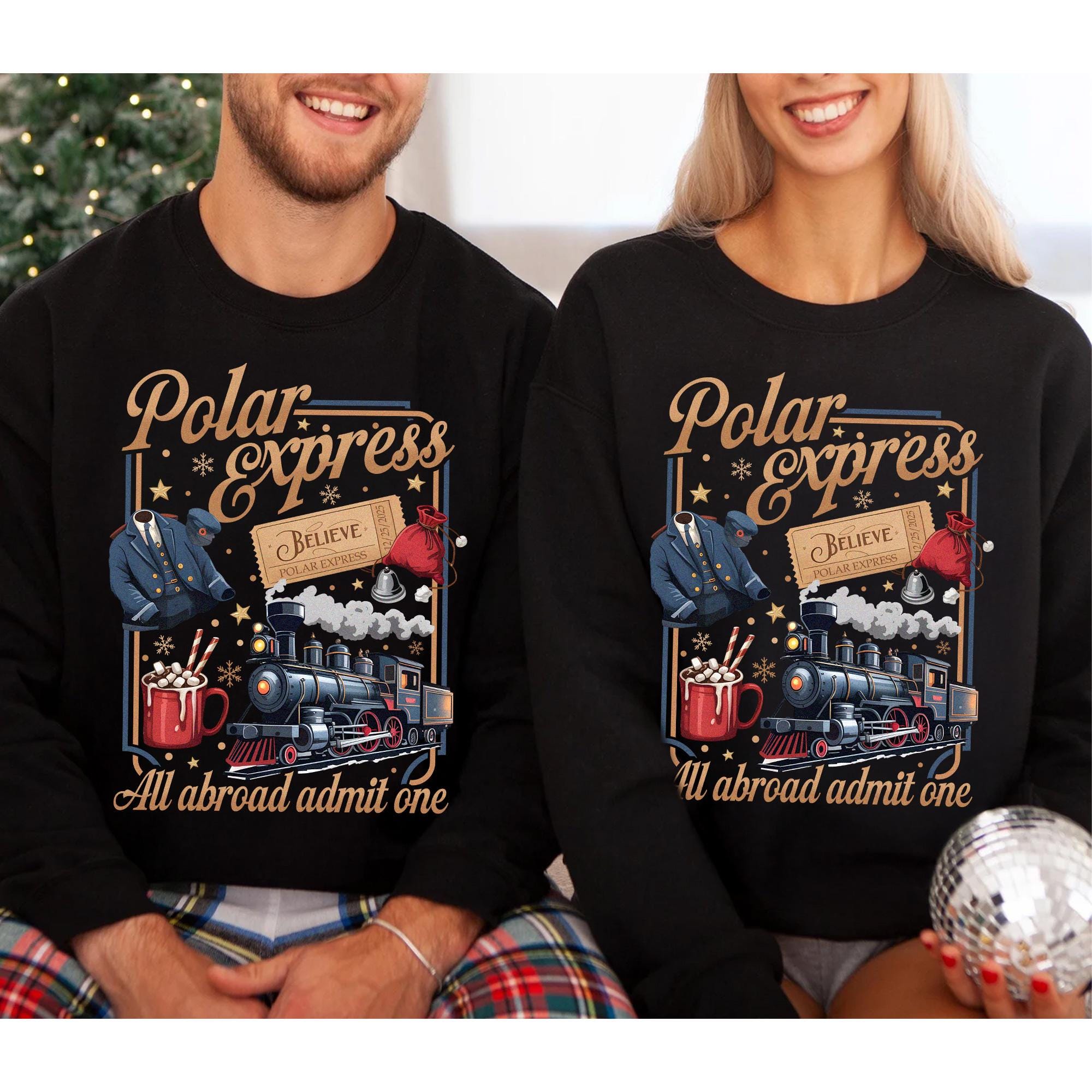 Polar Express Inspired Shirt – Christmas Believe Sweater, All Aboard Holiday T-Shirt, Merry Christmas Hoodie Gift 2025