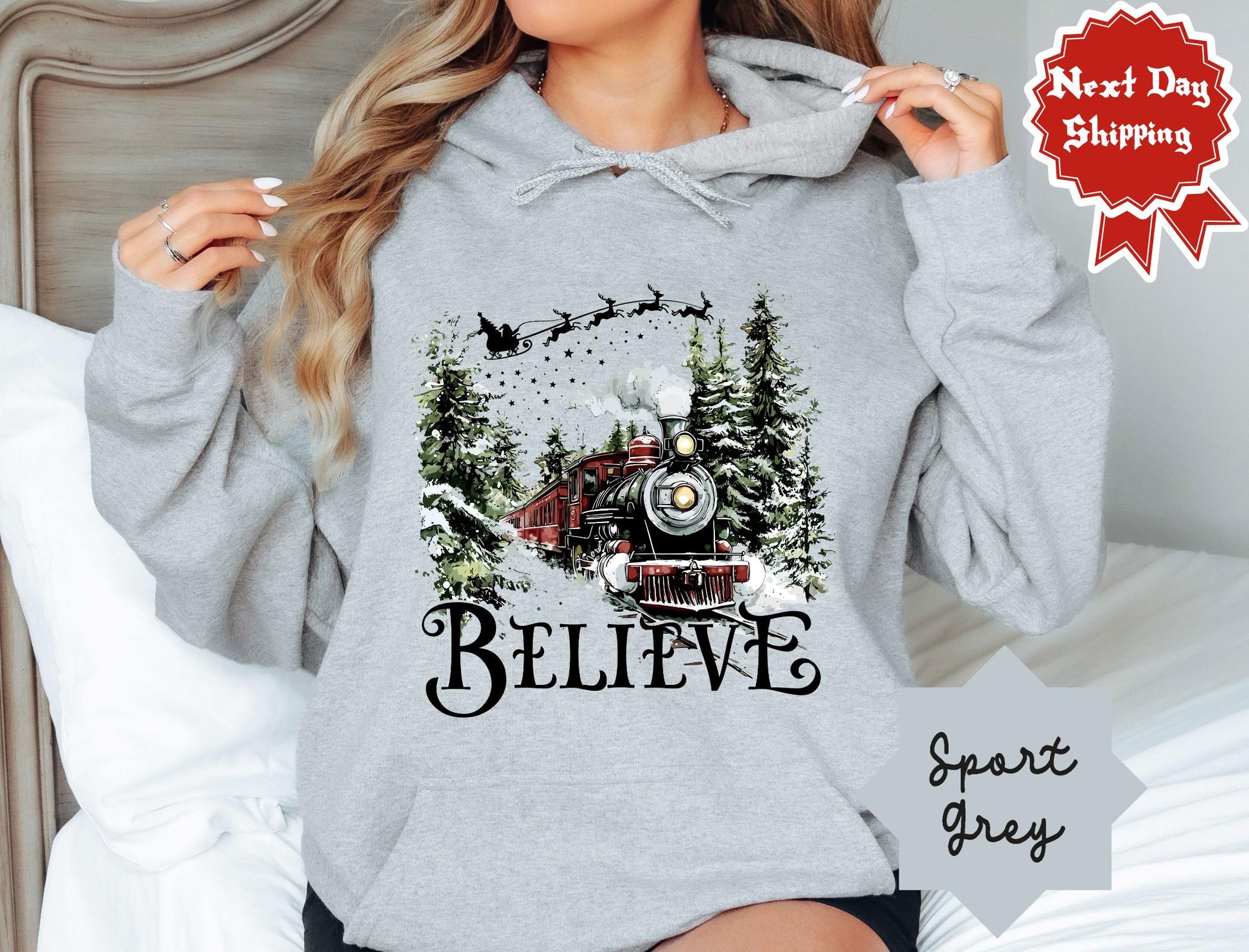 Polar Express Sweatshirt – Christmas Believe Sweater – Holiday Gift Hoodie