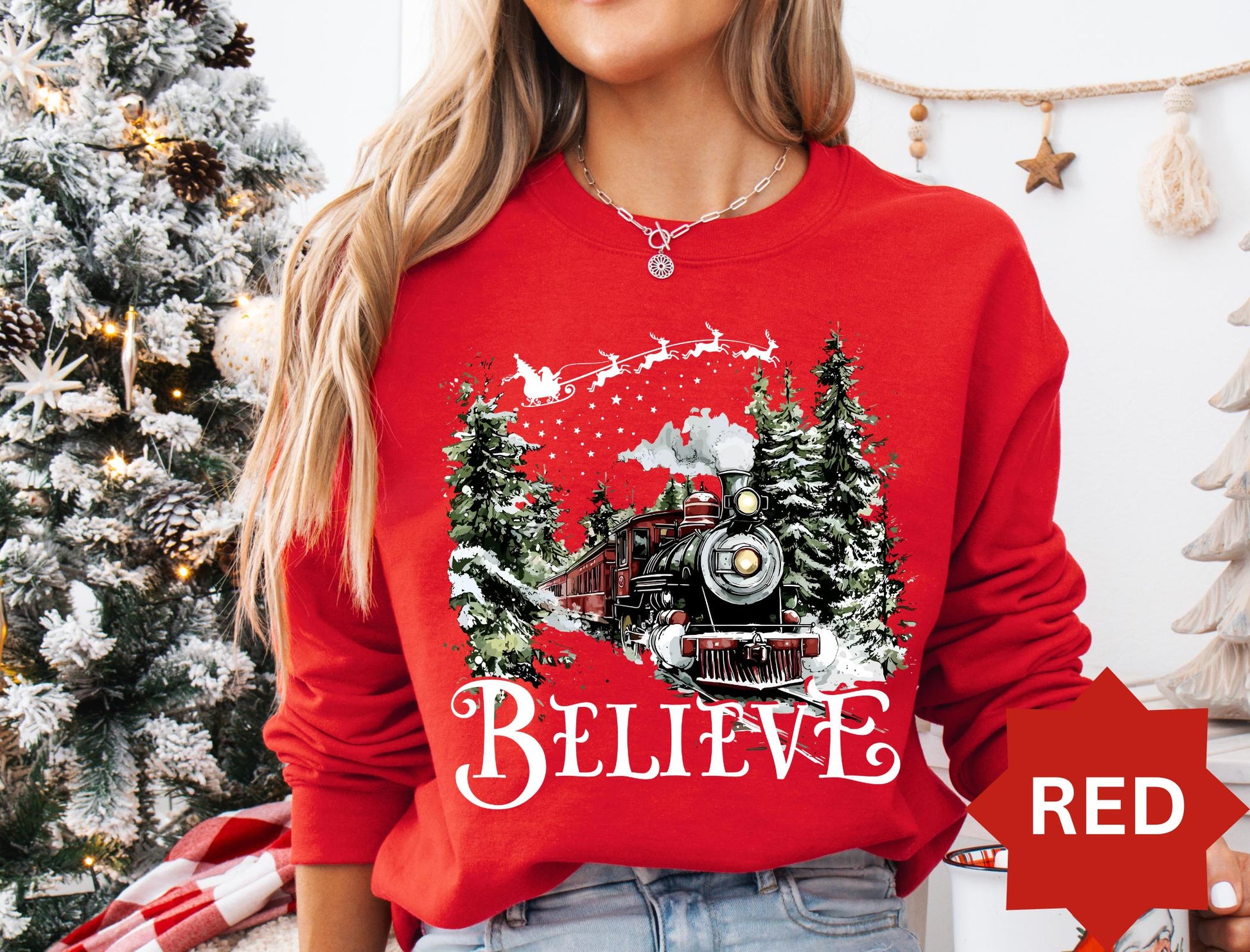 Polar Express Sweatshirt – Christmas Believe Sweater – Holiday Gift Hoodie