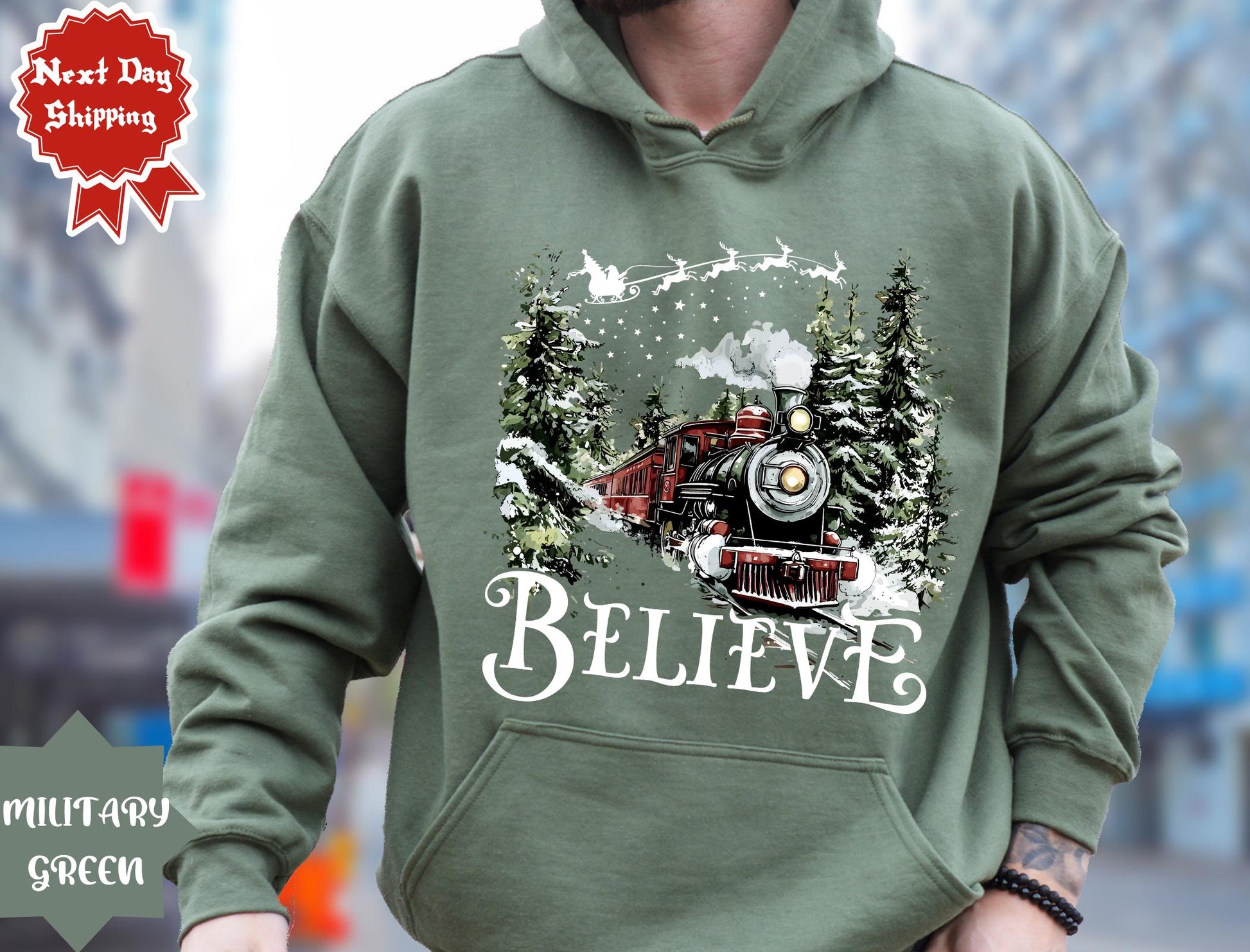 Polar Express Sweatshirt – Christmas Believe Sweater – Holiday Gift Hoodie