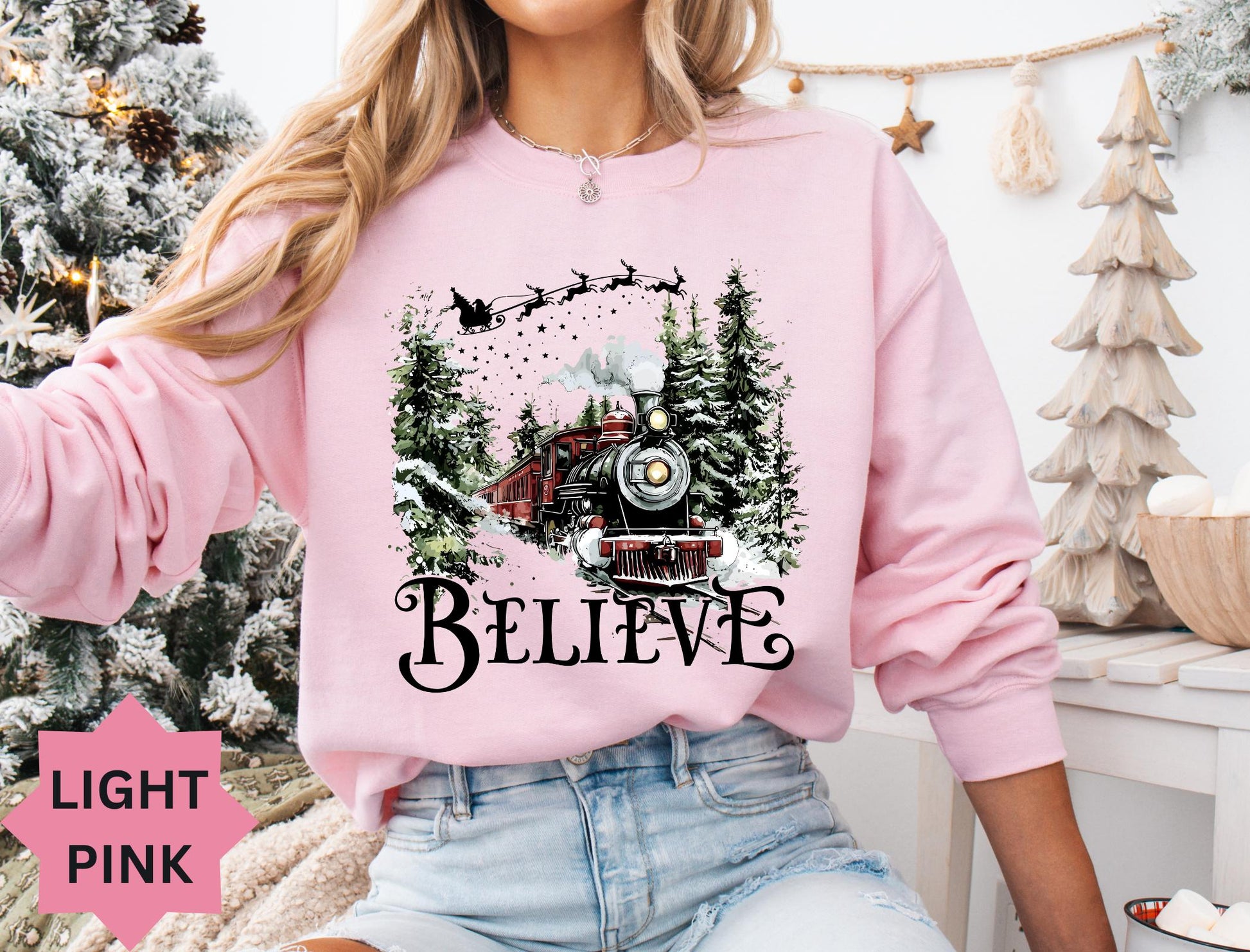 Polar Express Sweatshirt – Christmas Believe Sweater – Holiday Gift Hoodie