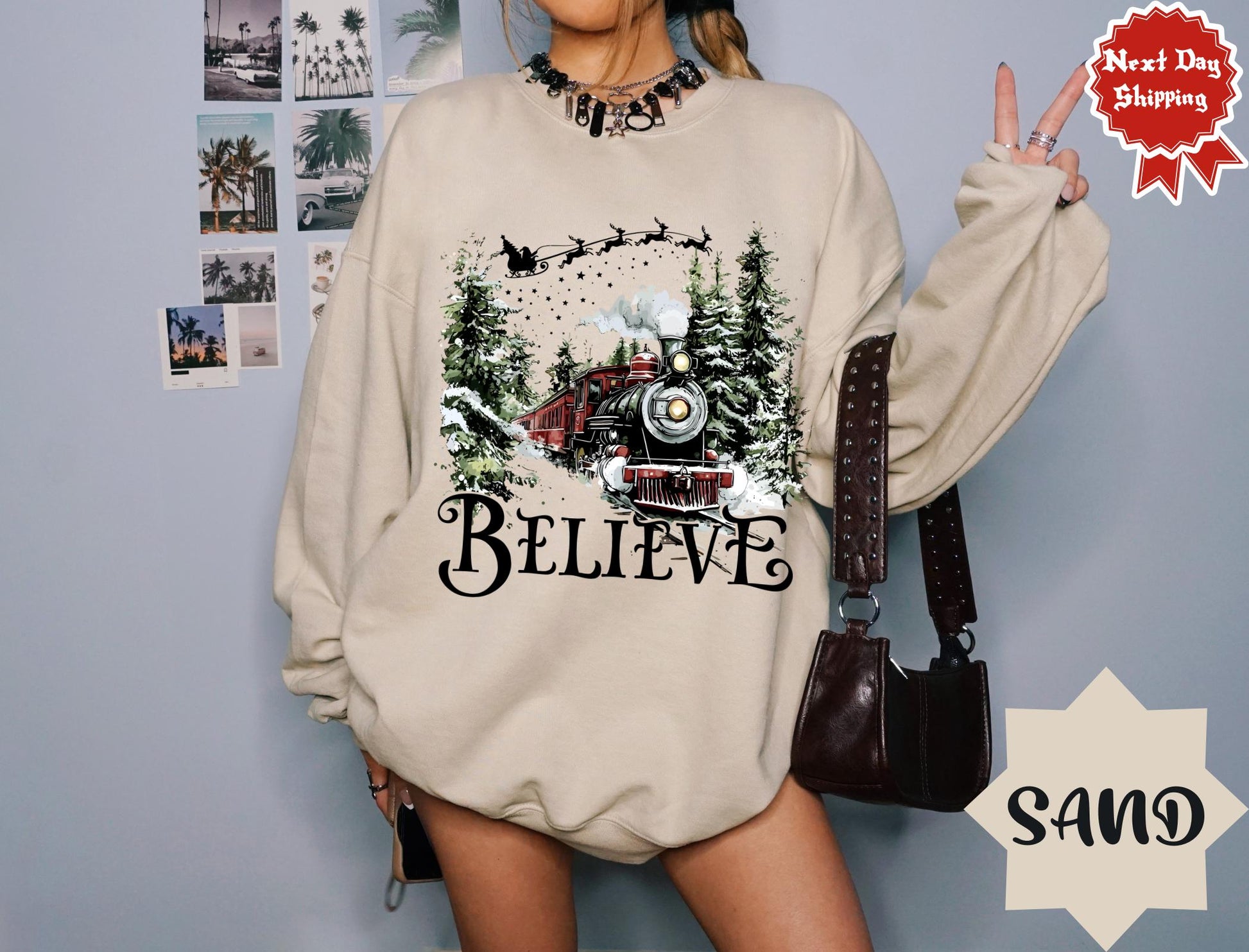 Polar Express Sweatshirt – Christmas Believe Sweater – Holiday Gift Hoodie