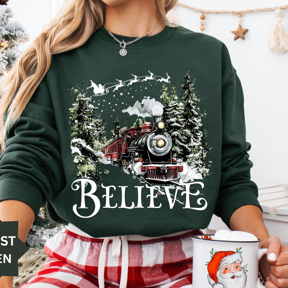 Polar Express Sweatshirt – Christmas Believe Sweater – Holiday Gift Hoodie