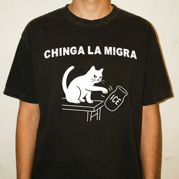 Pro Immigration Cat Graphic T-Shirt – Abolish ICE Message Tee