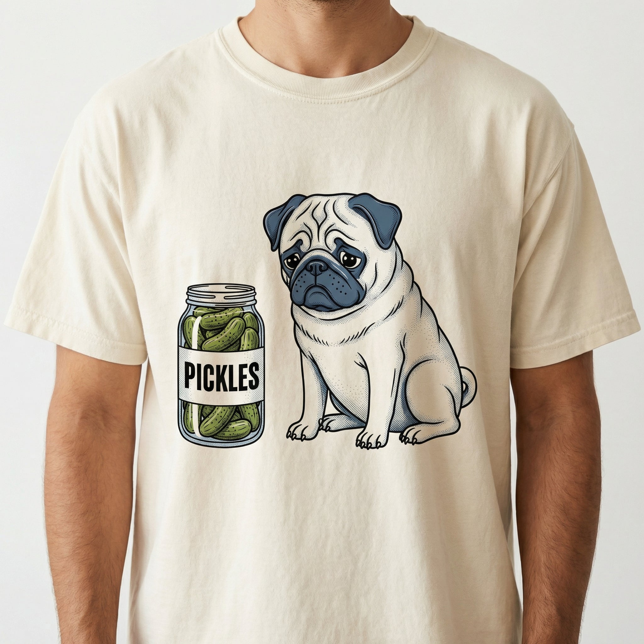 Pug Pickles T-Shirt – Adorable Dog Lover Gift for Men & Women