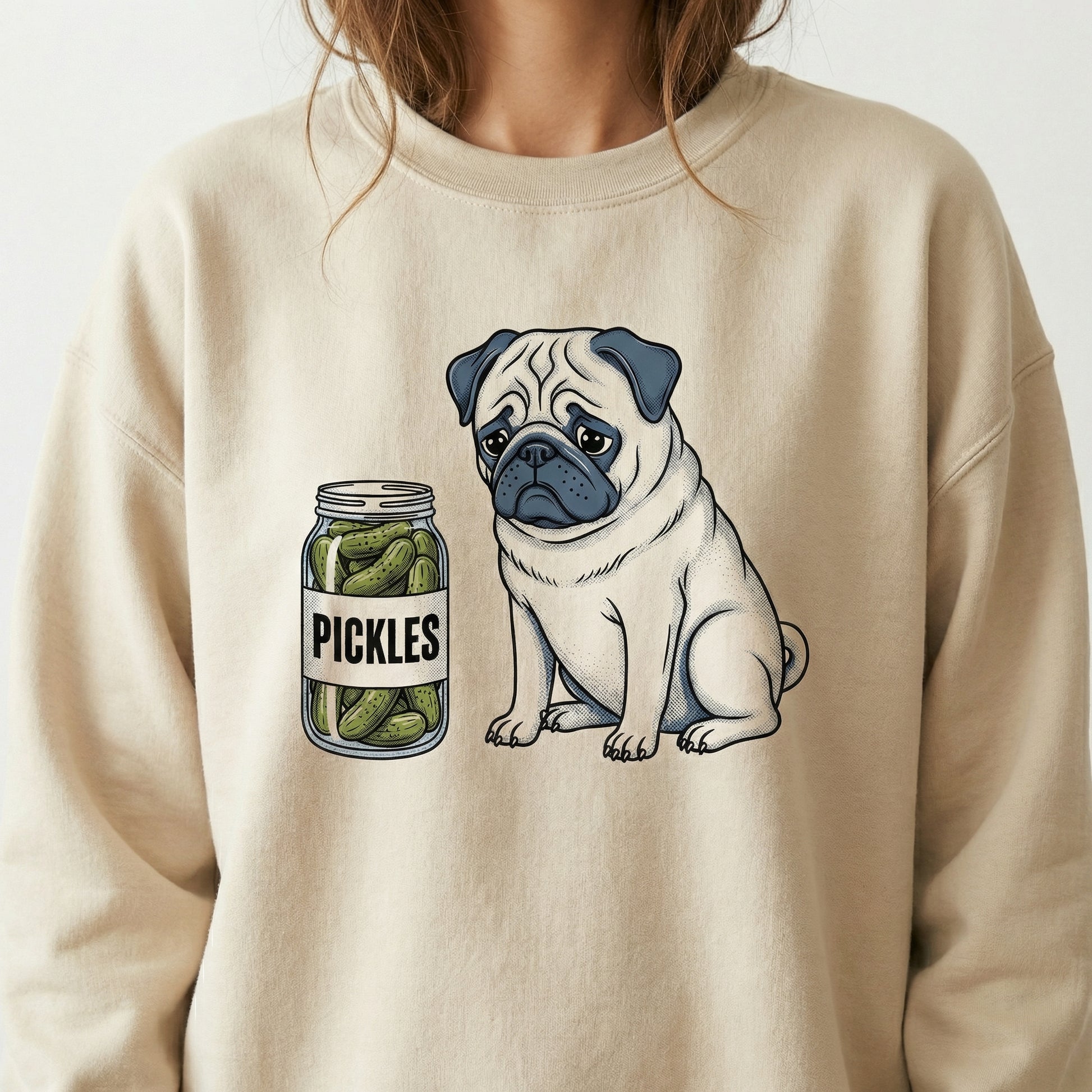 Pug Pickles T-Shirt – Adorable Dog Lover Gift for Men & Women
