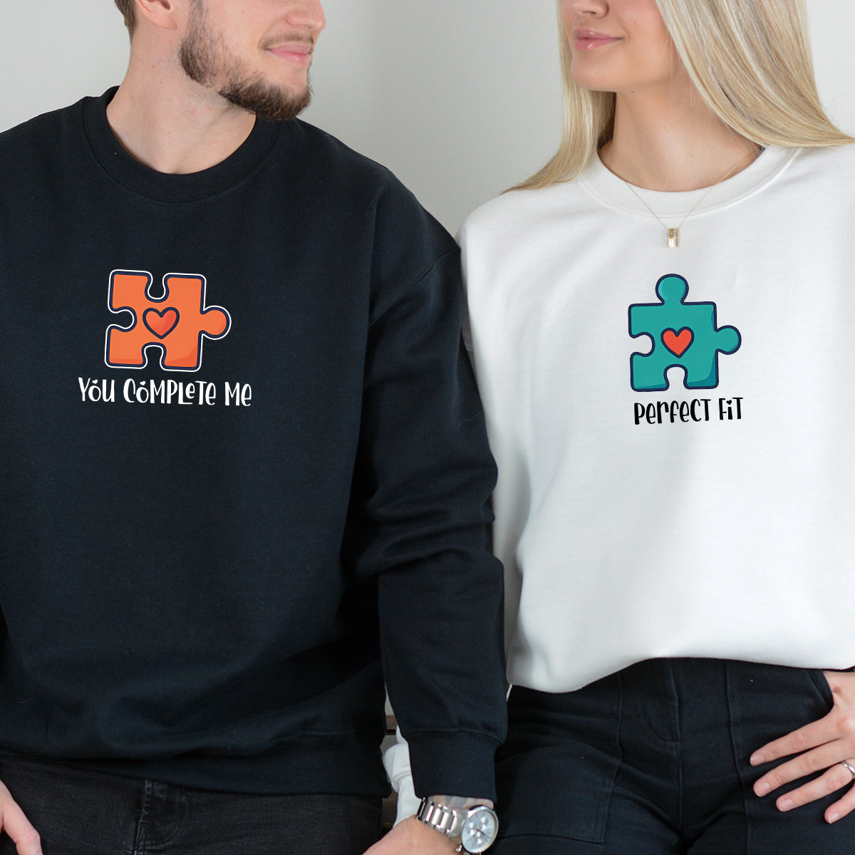 Puzzle Heart Matching Hoodies For Couples