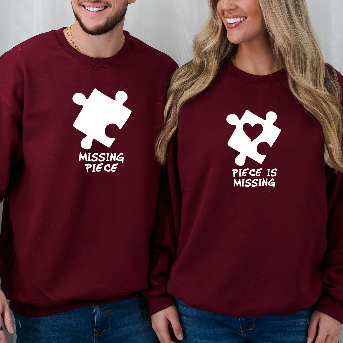 Puzzle Missing Piece Matching Hoodies For Couples