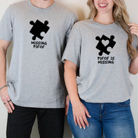 Puzzle Missing Piece Matching T-Shirts For Couples